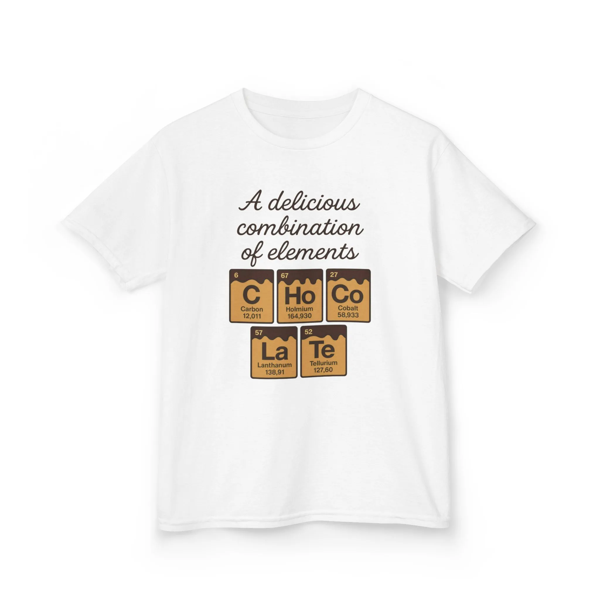 Funny Chocolate Science Young Girl T-Shirt, Choco-LaTe Element Shirt, Sweet Science Gift, Children's Gift, Birthday Party - Image 3
