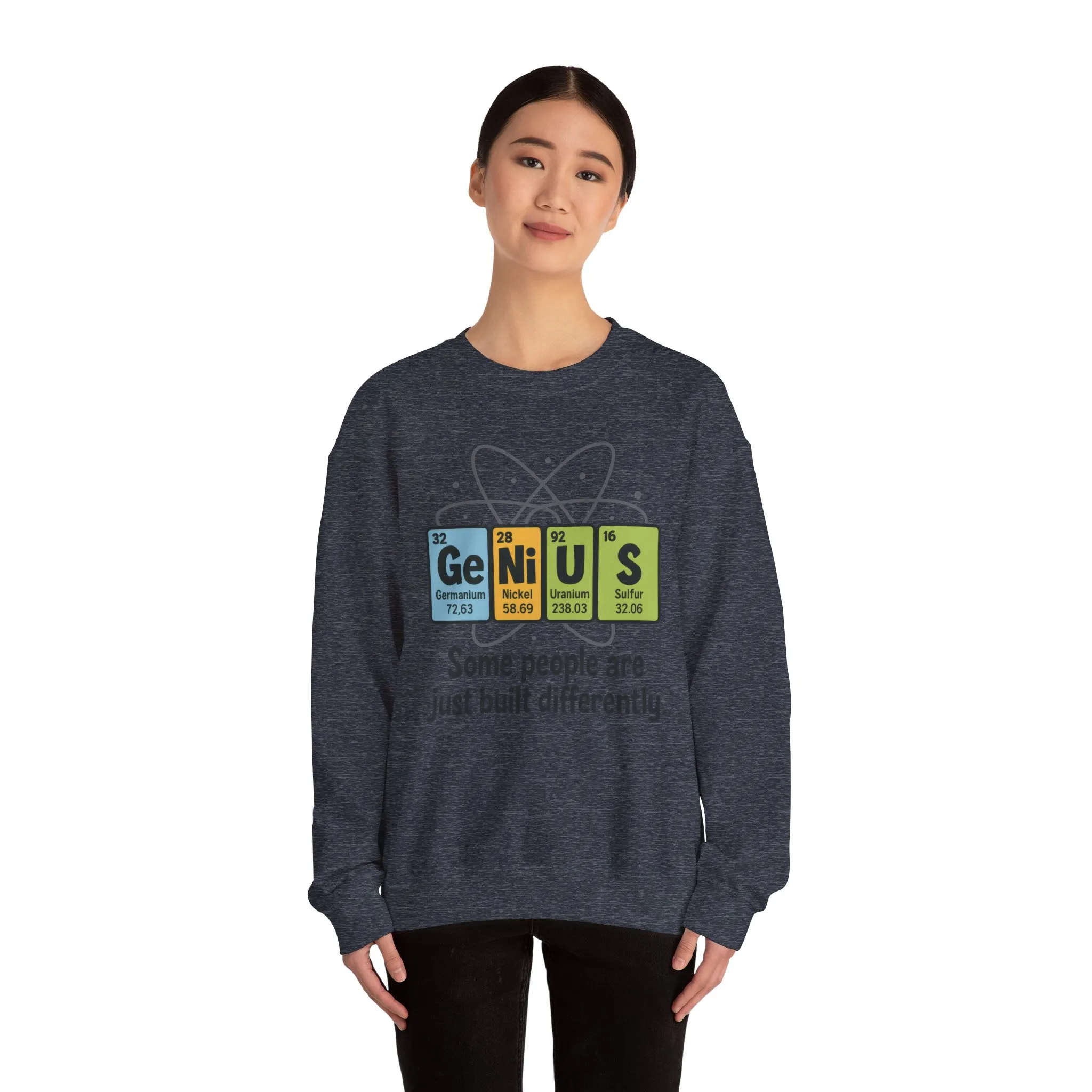 Funny Womens Science Sweatshirt, Genius Periodic Table Pullover, Nerdy Chemistry Gift for Her, Funny Gift for Nerds, Science Geek Apparel - Image 32