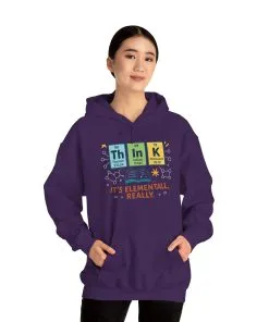 Think Hoodie for Women, Funny Chemistry Hoodie, Element of Humor Science Sweatshirt, Nerdy Gift for Her, Gift for Students, Science Lovers