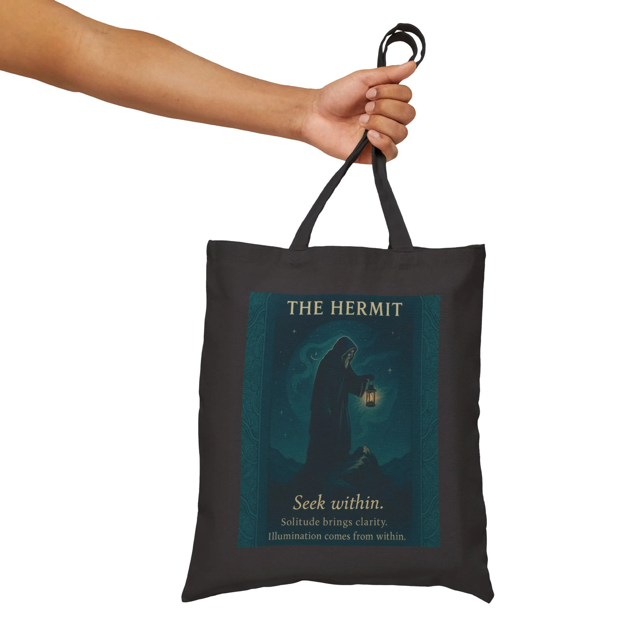 The Hermit Tarot Art Print, Mystical Solitude Illustration, Spiritual Art with Lantern, Seek Within Inspirational Bag, Spiritual Gifts - Image 10