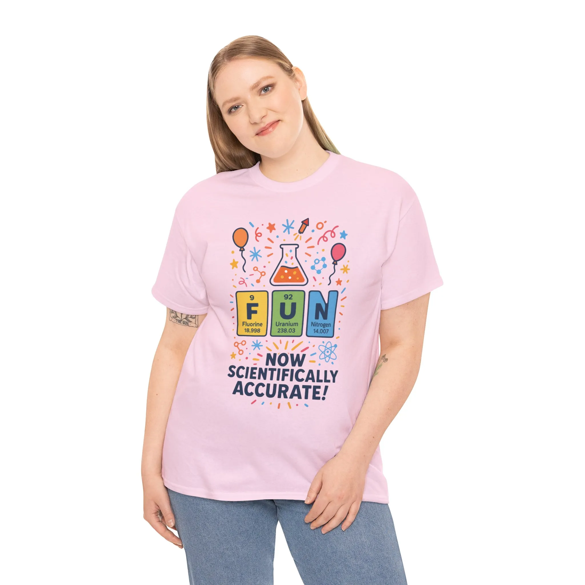 Fun Science Unisex Heavy Cotton Tee, Perfect for STEM Lovers, Gift for Science Teachers, FUN Periodic Table Tee,Nerdy Unisex Shirt - Image 27