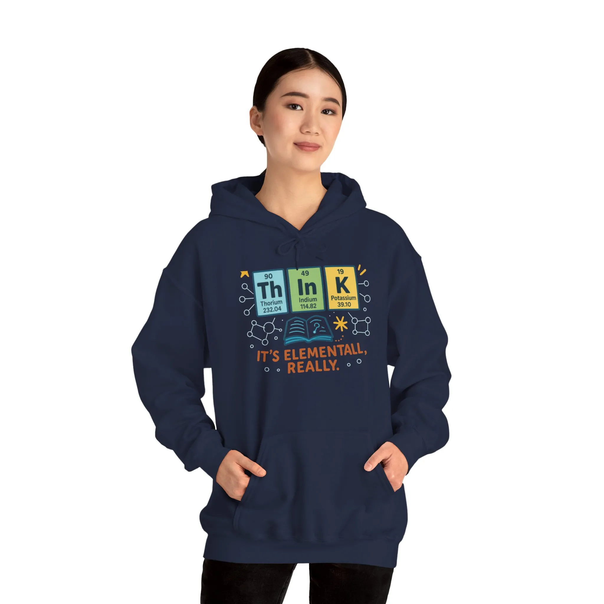 Think Hoodie for Women, Funny Chemistry Hoodie, Element of Humor Science Sweatshirt, Nerdy Gift for Her, Gift for Students, Science Lovers - Image 24