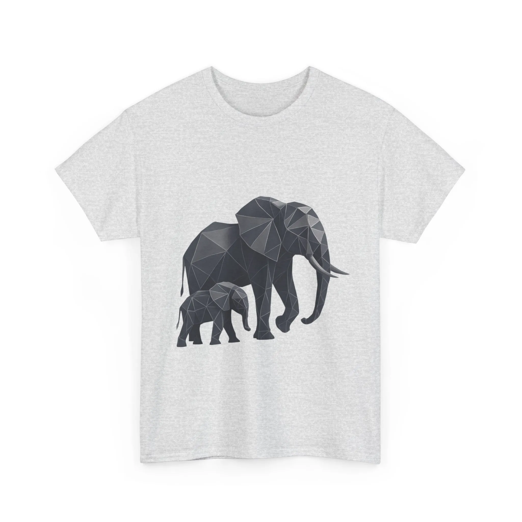 Geometric Elephant Tee - Minimalist Art Shirt, Nature Lover Gift, Animal Print T-Shirt, Unisex Cotton Tee, Eco-Friendly Wear - Image 7