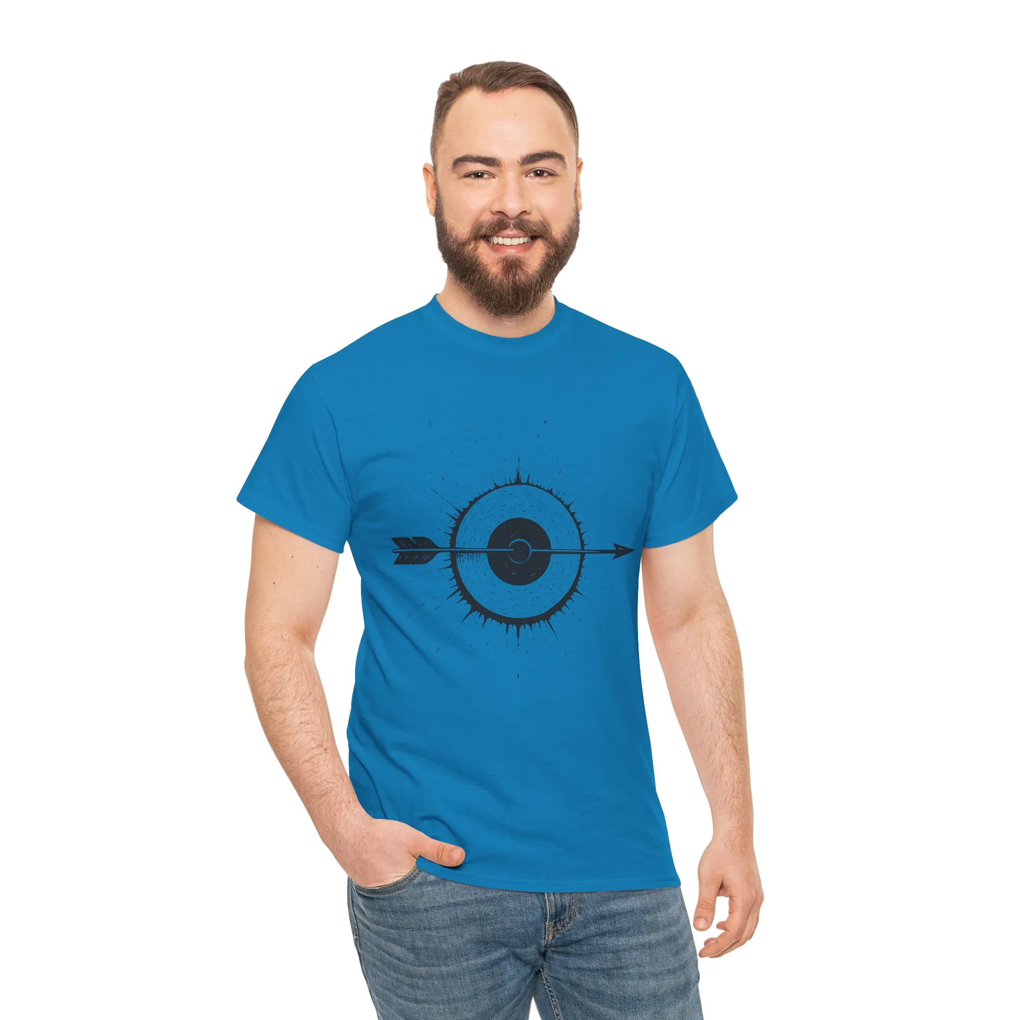 Artistic Arrow Graphic Unisex Cotton Tee, Motivational Shirt, Casual Wear, Gift for Him/Her, Trendy Fashion - Image 26