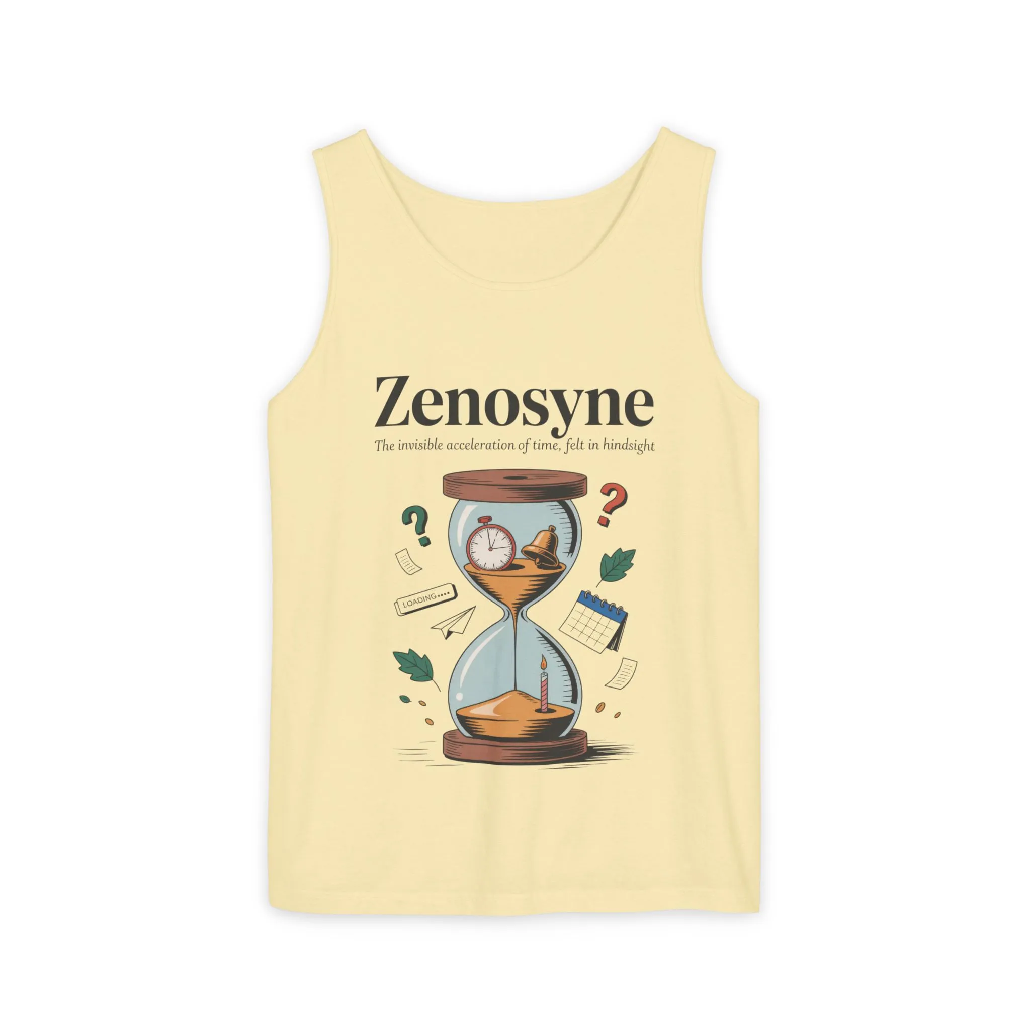 Zenosyne Tank Top, Unisex Garment-Dyed Tee, Time Awareness Gift, Casual Summer Wear, Philosophy Shirt, Unique Everyday Apparel - Image 21