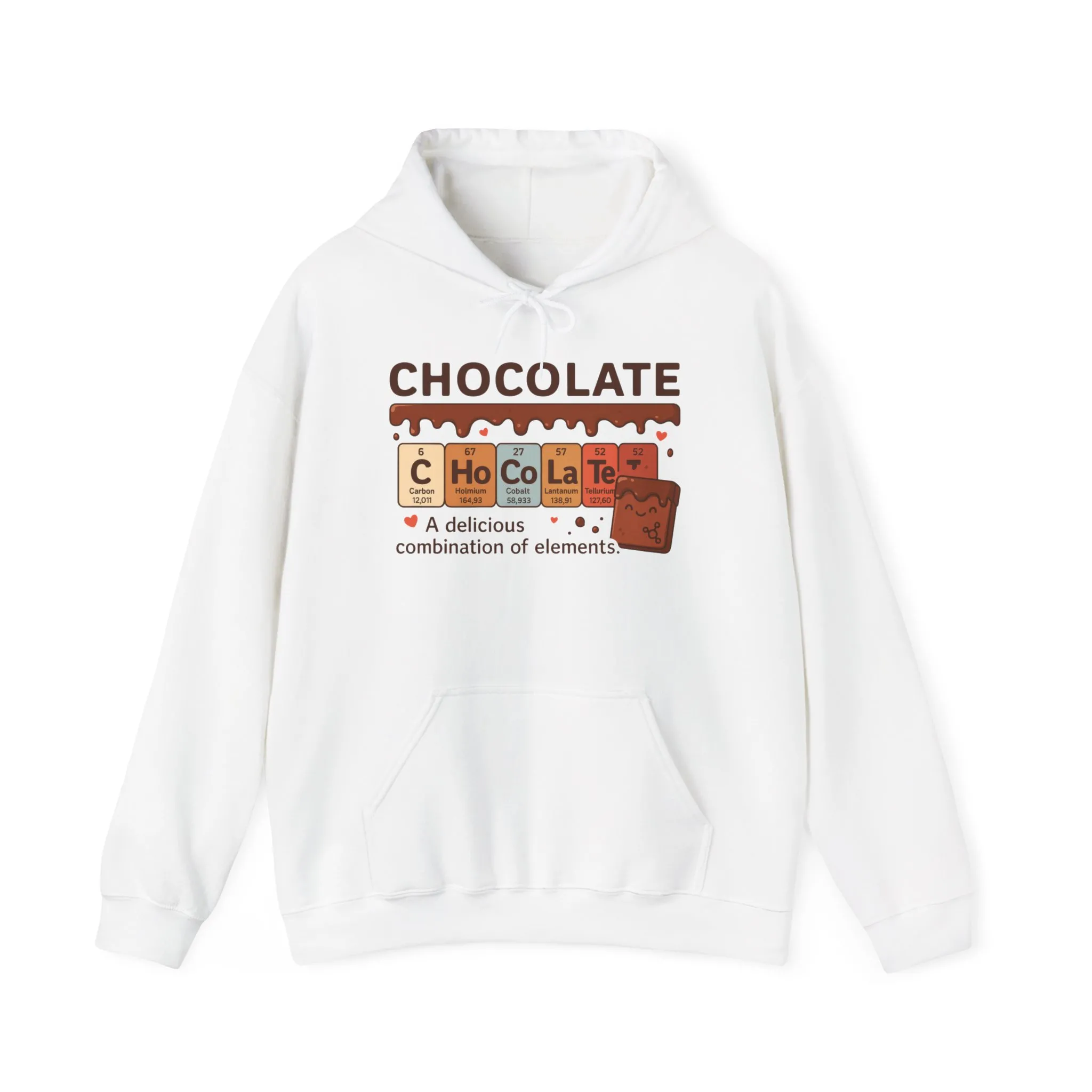 Chocolate Lovers Comfort Hoodie, Perfect Gift for Chemistry Lovers, Casual Wear, Sweet Treats Enthusiasts, Birthdays, Chemistry Students - Image 4