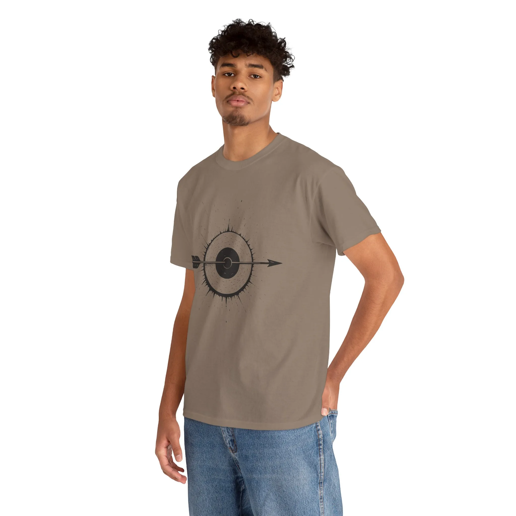 Artistic Arrow Graphic Unisex Cotton Tee, Motivational Shirt, Casual Wear, Gift for Him/Her, Trendy Fashion - Image 15
