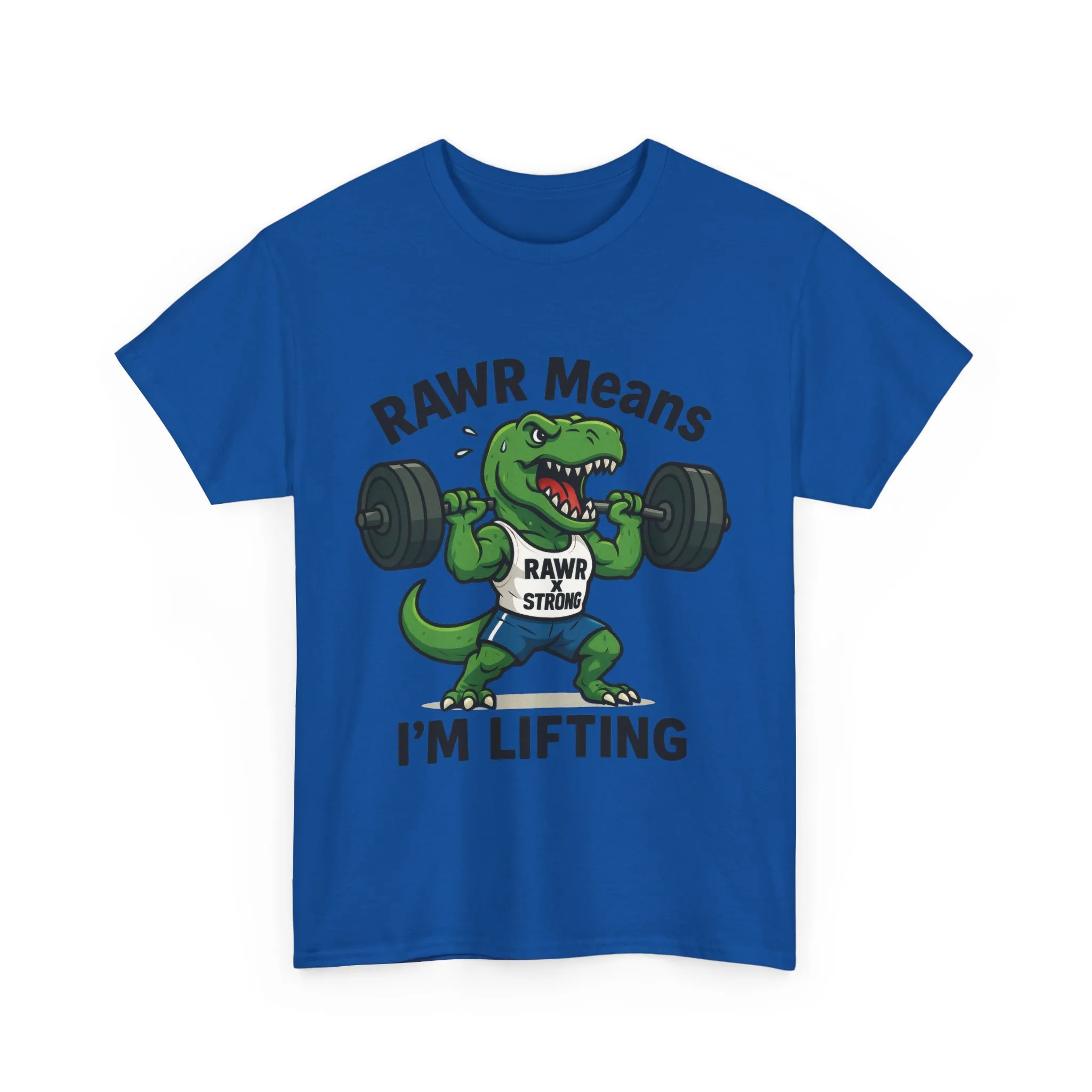 RAWR Gym Shirt for Men, Funny Dinosaur Lifting Tee, Workout Dino Fitness Gift, Barbell Humor Shirt, Motivational T-Shirt, Activewear - Image 22