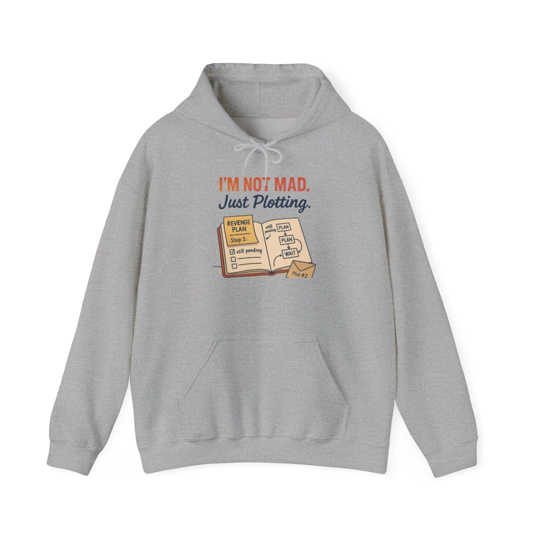 Funny Revenge Hoodie for Men, I'm Not Mad Just Plotting, Passive Aggressive Humor Sweatshirt, Funny Planning Hoodie - Image 10