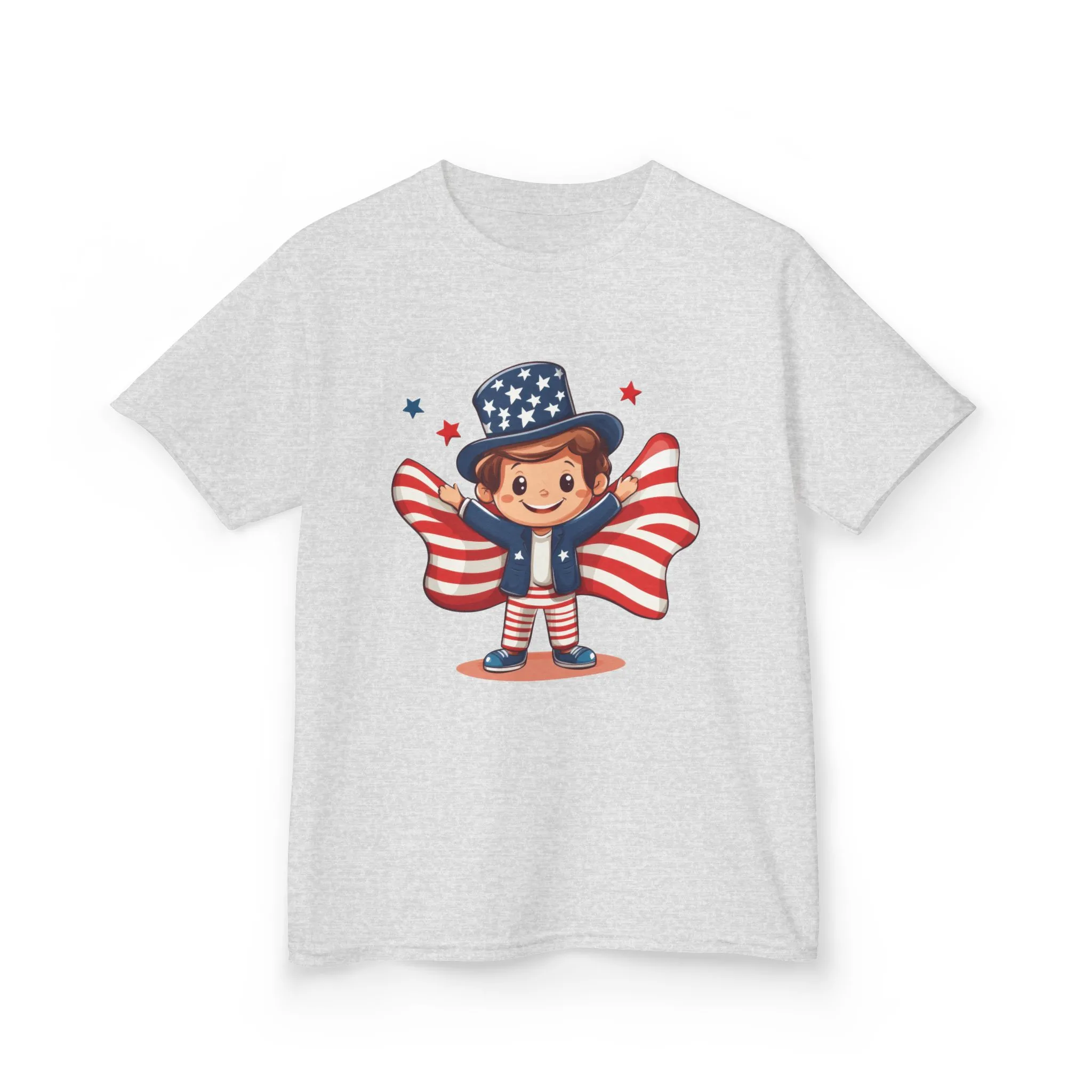4th of July Kids T-Shirt,Kids Unisex Patriotic Tee, American Flag Outfit for Boys and Girls, Independence Day Shirt, Cute American Shirt - Image 11
