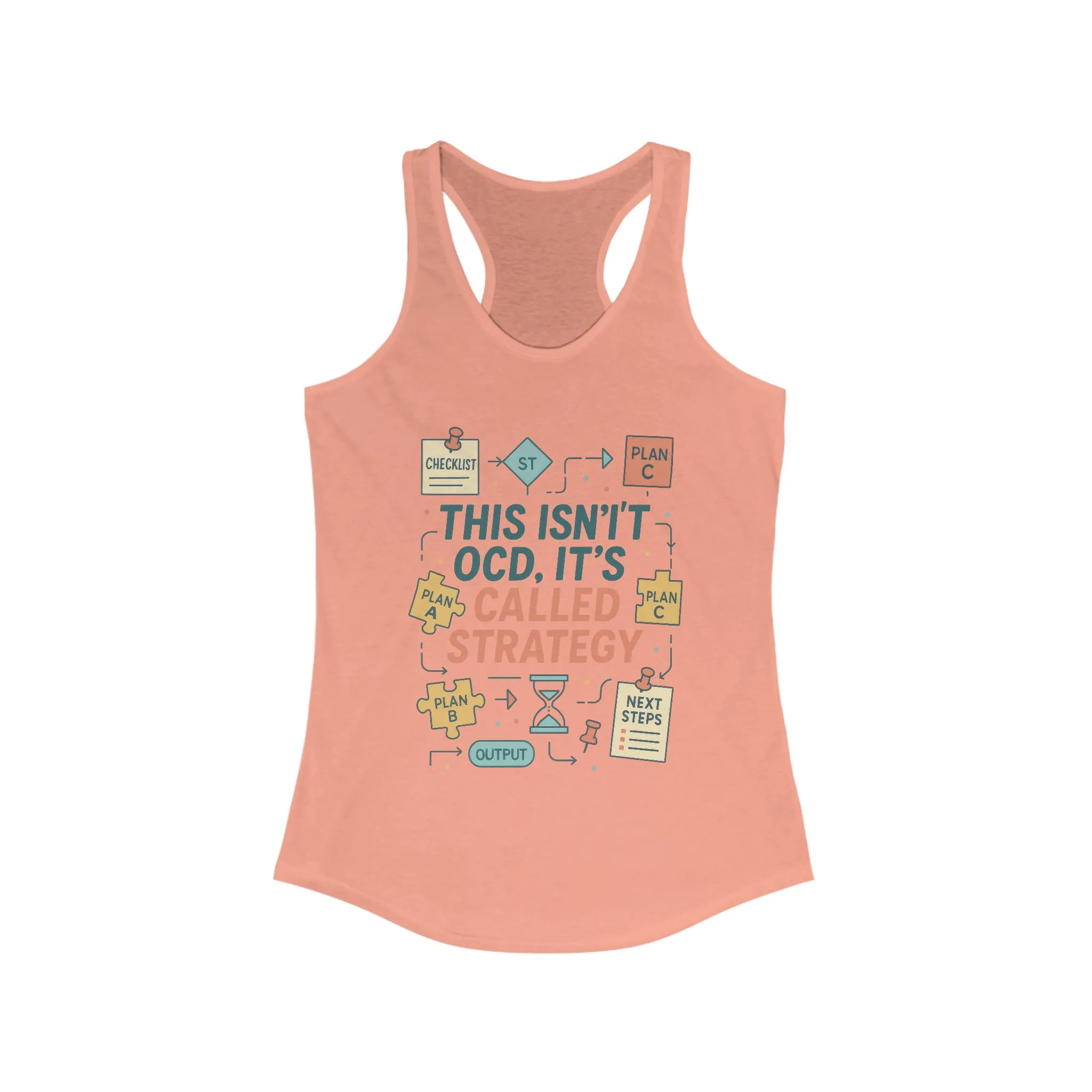 Strategic Humor Racerback Womens Tank, Perfect for Gym, Workout, Gift, Fitness, Casual Wear, arcastic Organizer Tank for Her - Image 5