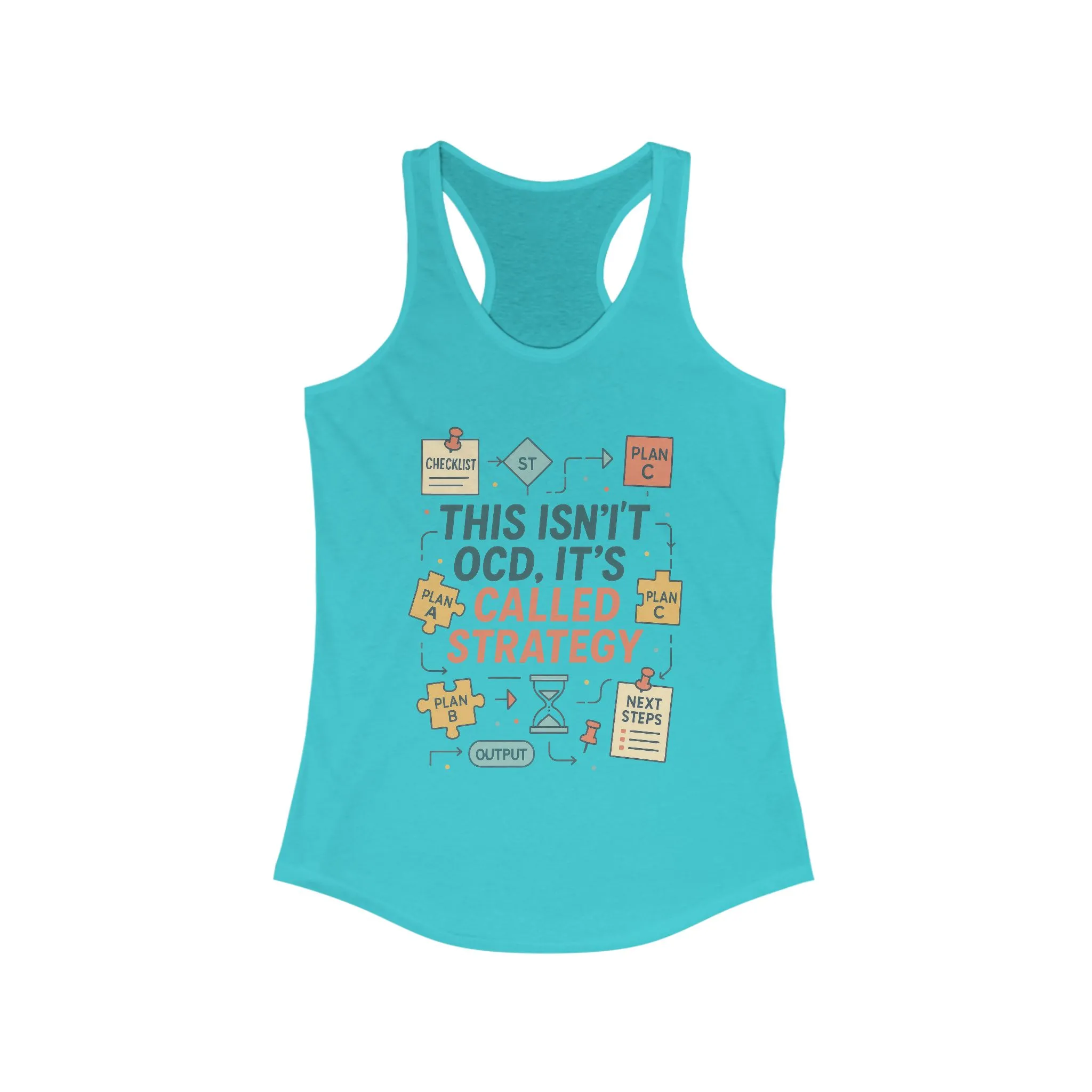 Strategic Humor Racerback Womens Tank, Perfect for Gym, Workout, Gift, Fitness, Casual Wear, arcastic Organizer Tank for Her - Image 11