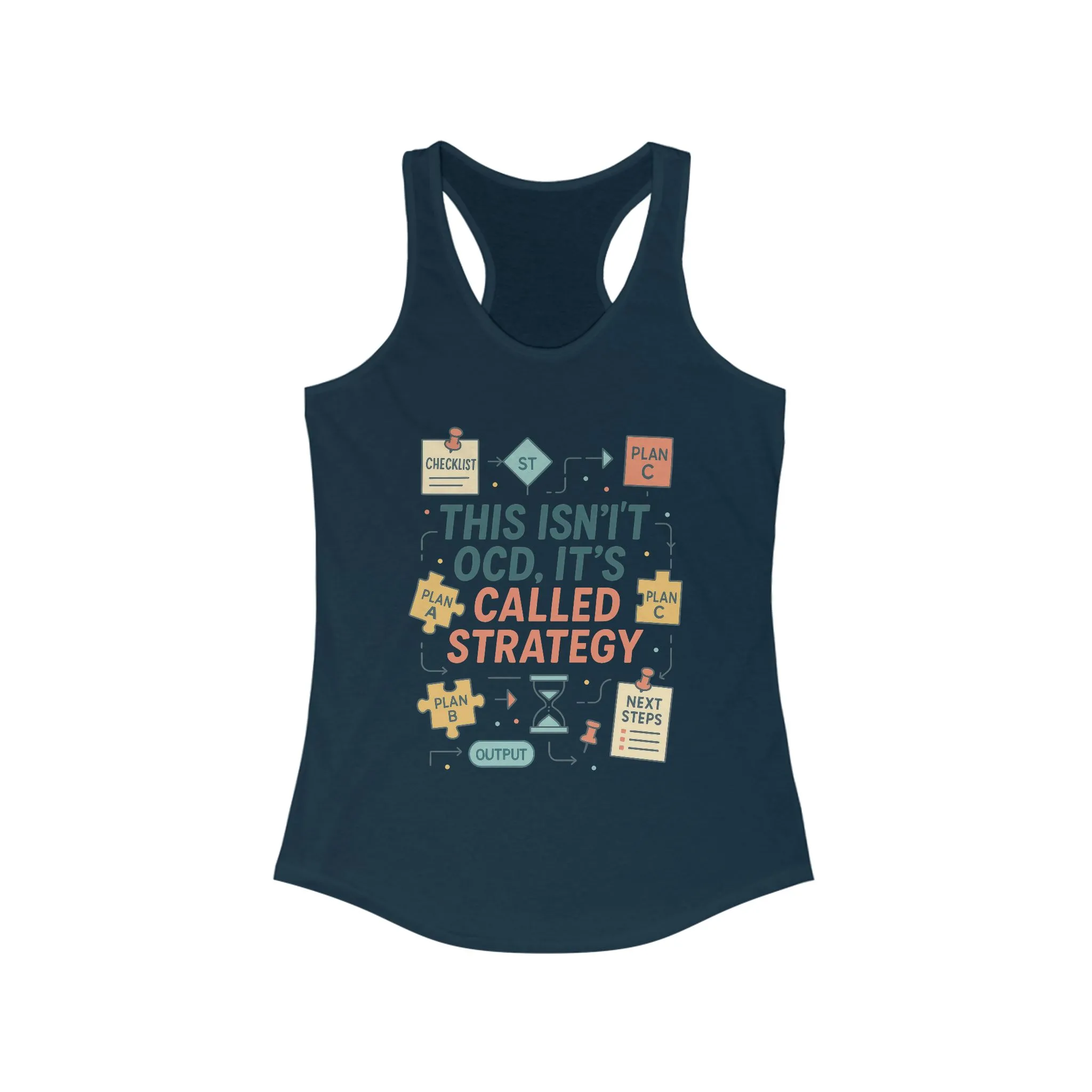 Strategic Humor Racerback Womens Tank, Perfect for Gym, Workout, Gift, Fitness, Casual Wear, arcastic Organizer Tank for Her - Image 13