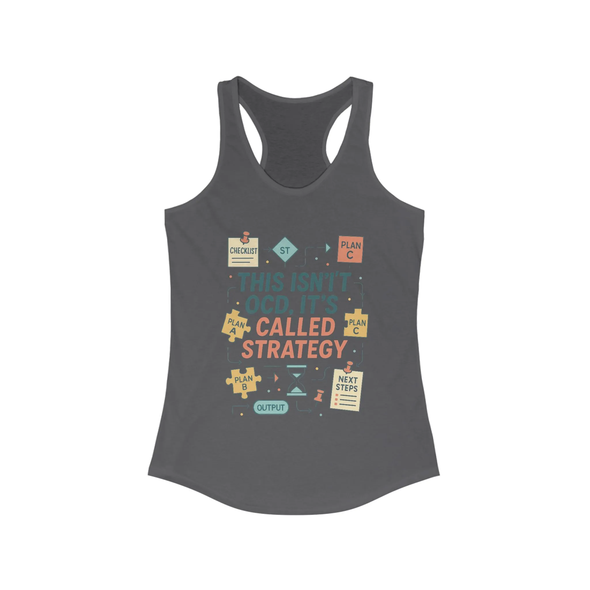 Strategic Humor Racerback Womens Tank, Perfect for Gym, Workout, Gift, Fitness, Casual Wear, arcastic Organizer Tank for Her - Image 15