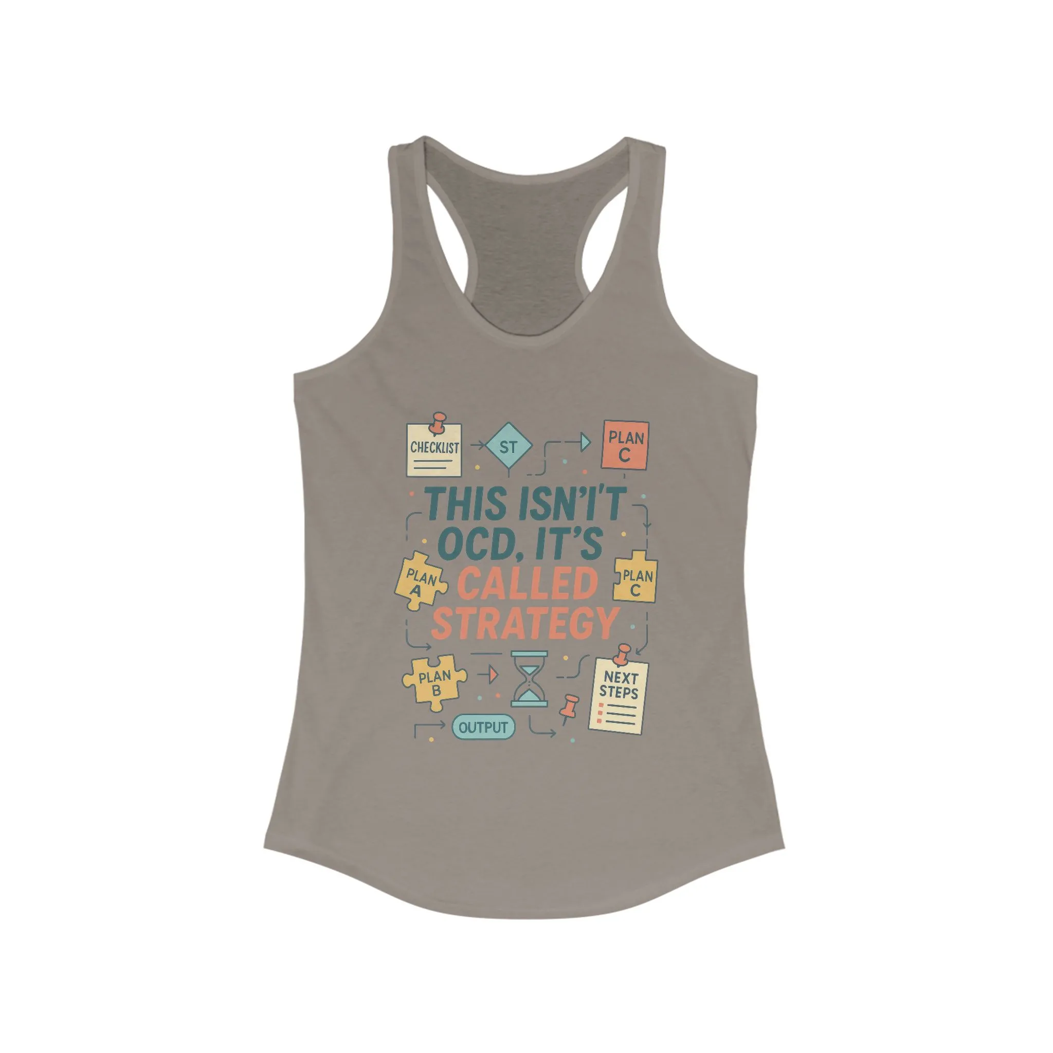 Strategic Humor Racerback Womens Tank, Perfect for Gym, Workout, Gift, Fitness, Casual Wear, arcastic Organizer Tank for Her - Image 19