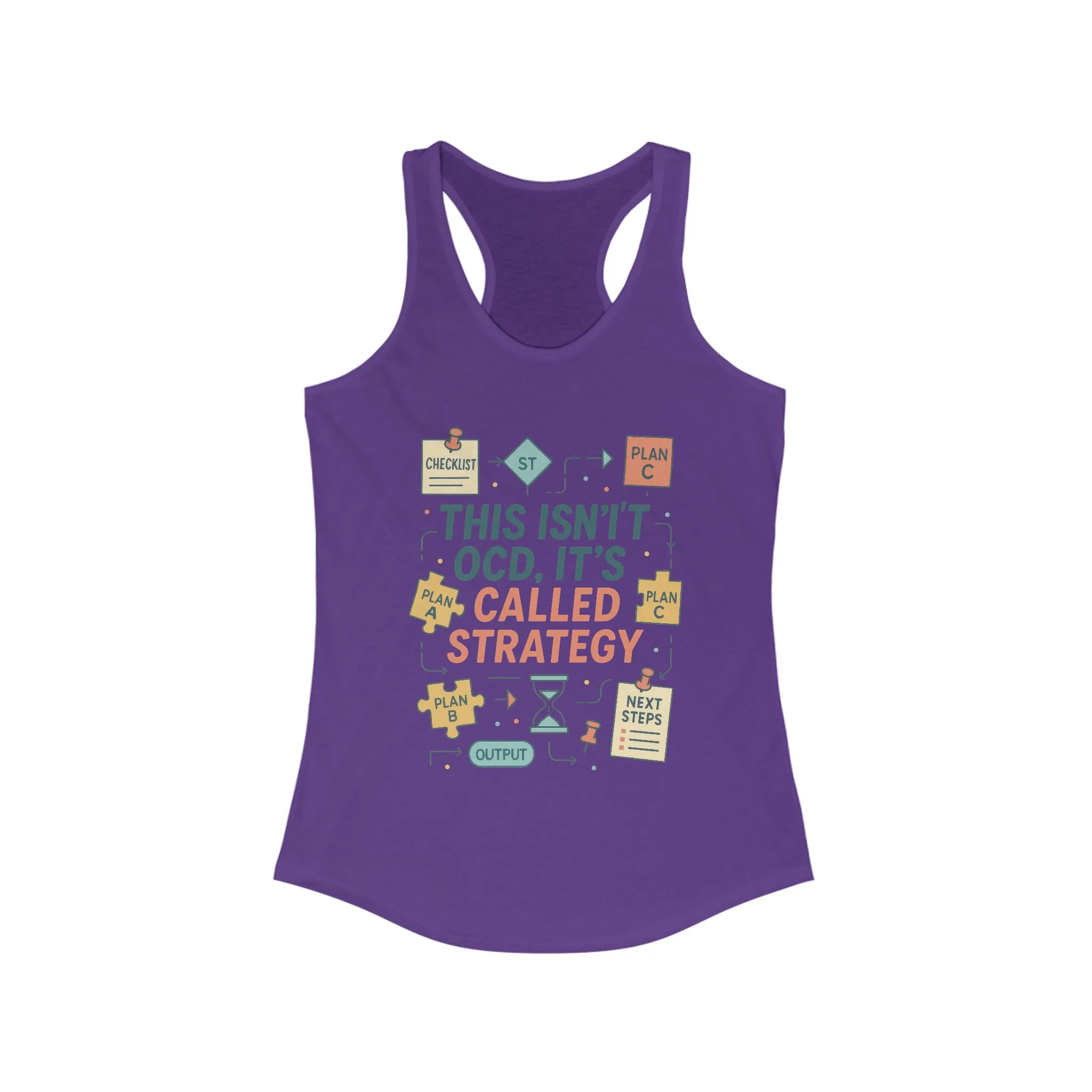 Strategic Humor Racerback Womens Tank, Perfect for Gym, Workout, Gift, Fitness, Casual Wear, arcastic Organizer Tank for Her - Image 23