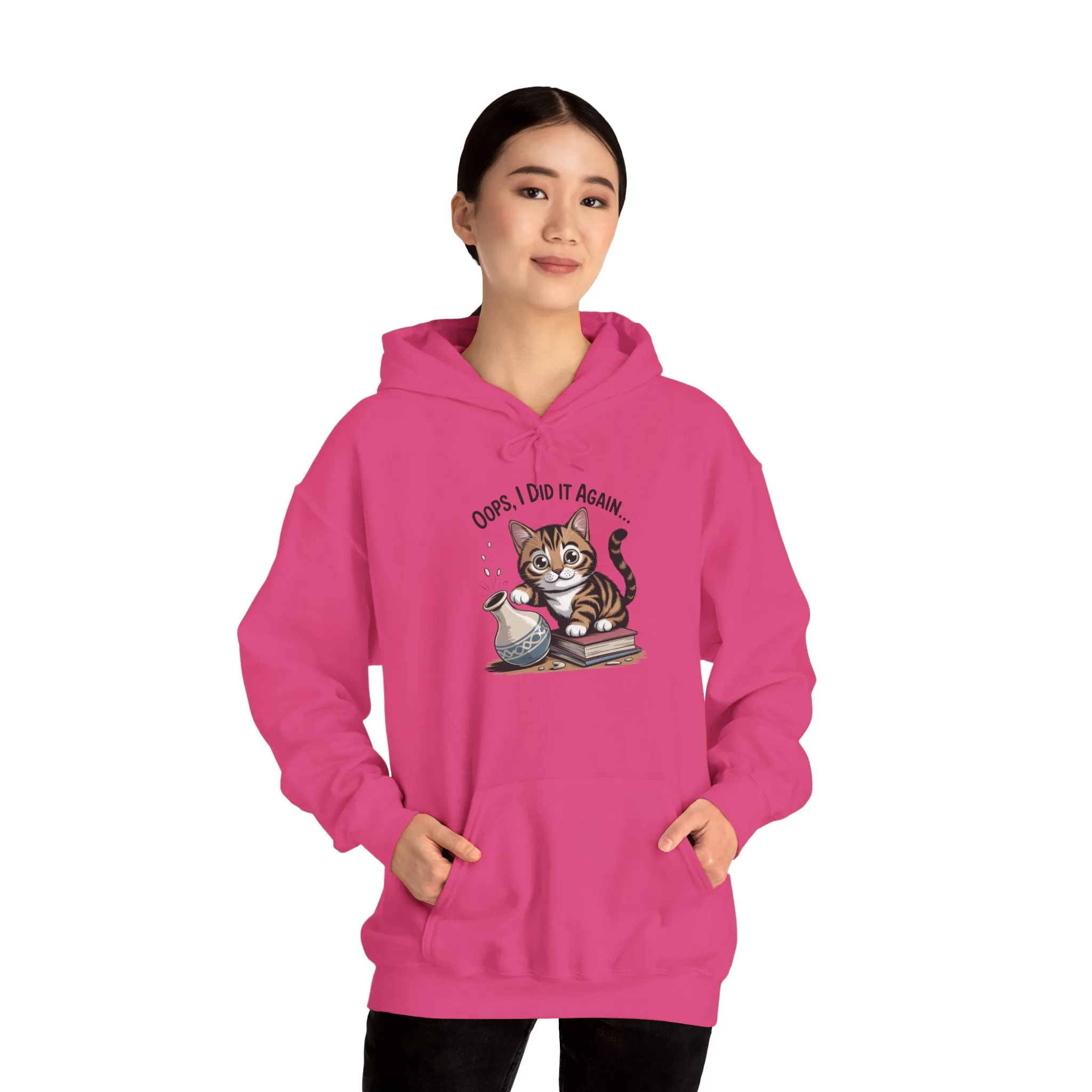 Cat Lover's Hoodie: Oops, I Did It Again, Funny Sweatshirt, Gifts for Animal Lovers, Cozy Hooded Sweatshirt, Pet Owner Apparel, Cute [...] - Image 27