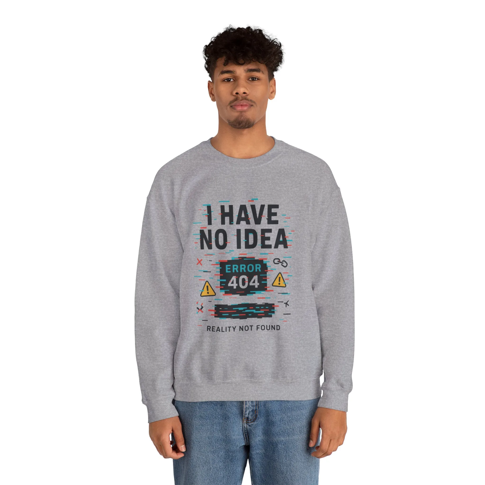 Error 404 Humor Crewneck Sweatshirt, Comfy Unisex Oversized Sweater, Fun Casual Wear, Tech Lover Gift, Everyday Loungewear - Image 14