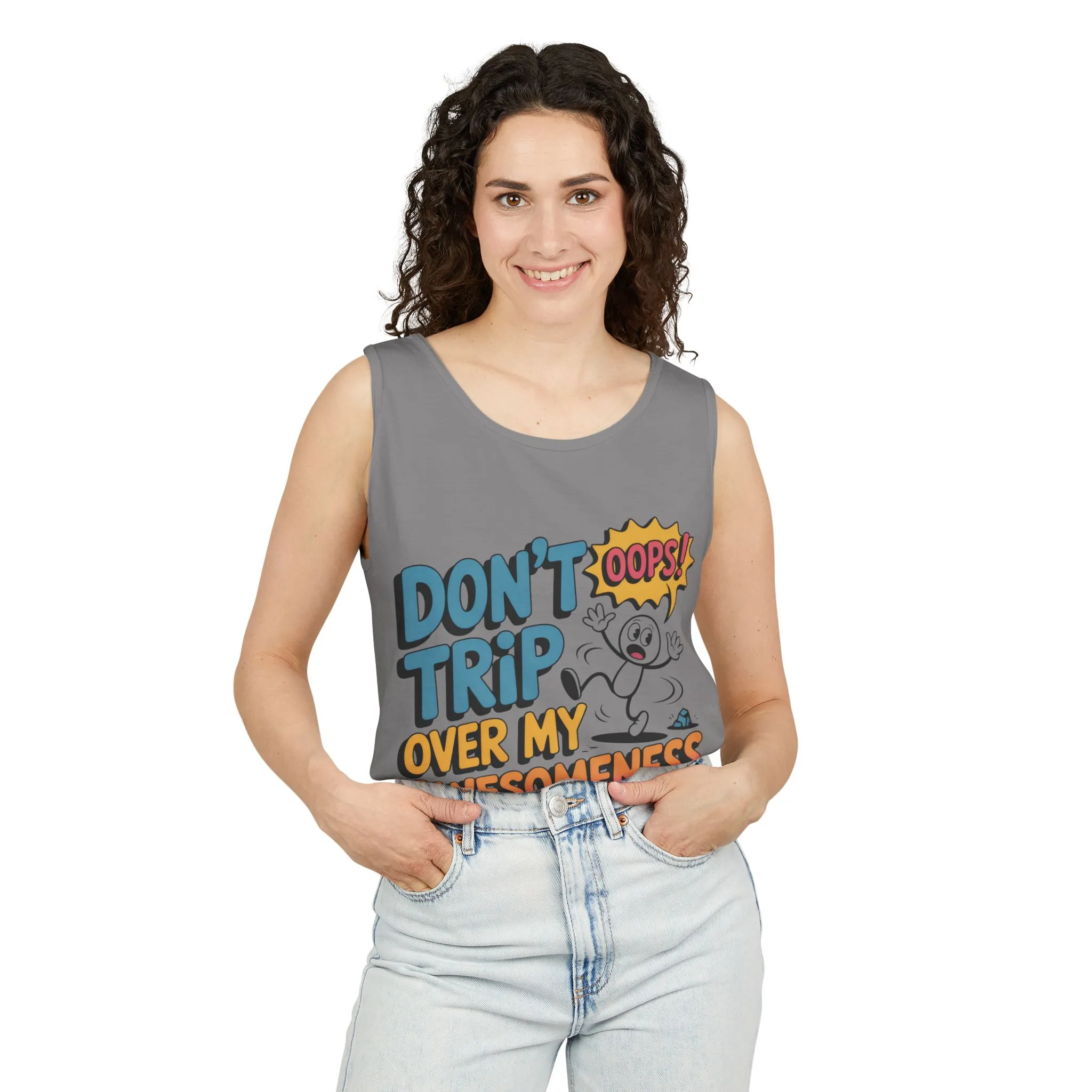 Funny Graphic Tank Top, Don't Trip Over My Awesomeness Tank, Womens Cotton Tank for Casual Wear, Gift for Friends, Birthday Gift, Humor Tee - Image 35