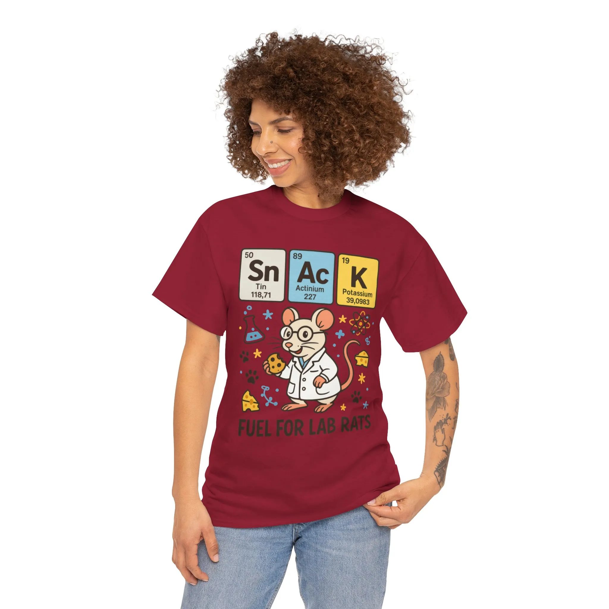 Funny Womens Science T-Shirt,Periodic Table Tee, Fuel for Lab Rats Nerdy Shirt, Gifts for STEM Lovers, Quirky Science Apparel - Image 32