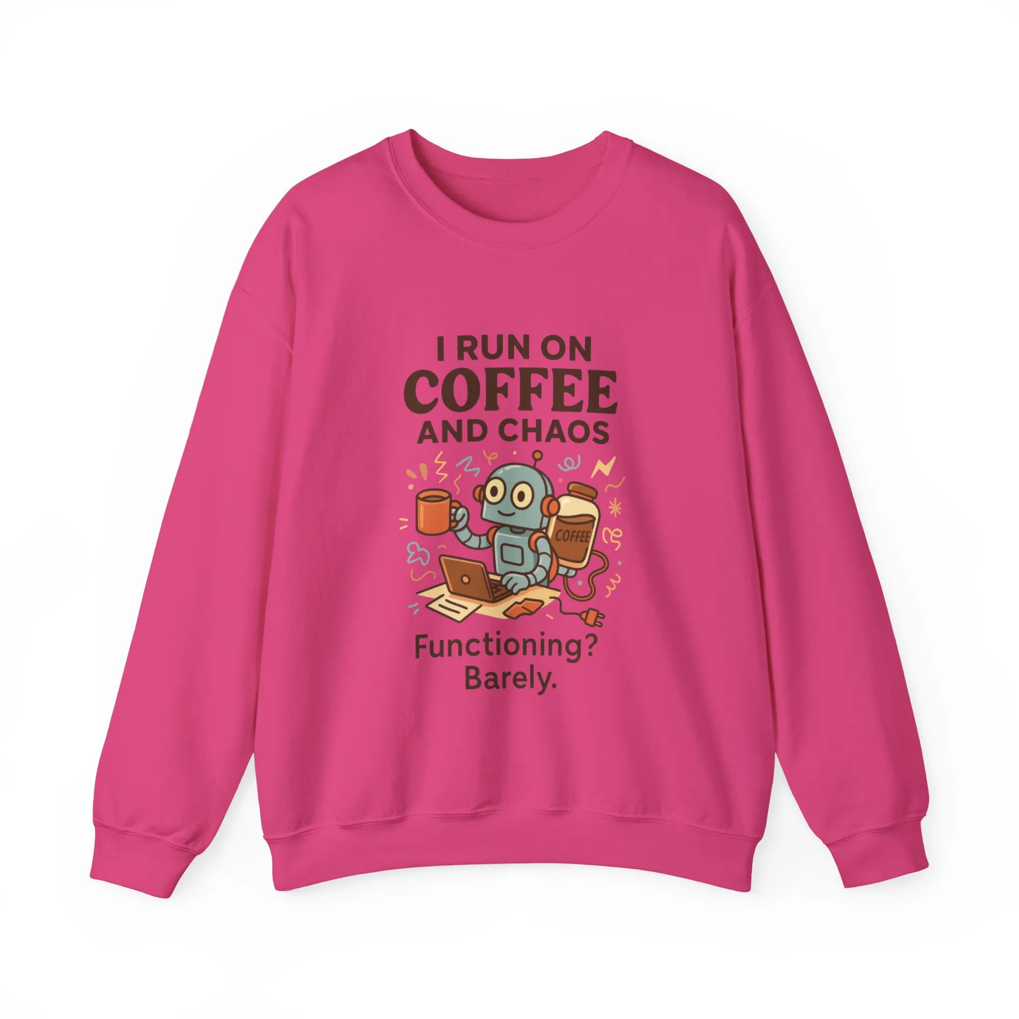Coffee and Chaos Crewneck Sweatshirt, Funny Sweatshirt for Coffee Lovers, Unisex Gift, Cozy Everyday Wear, Ideal for Holidays - Image 25