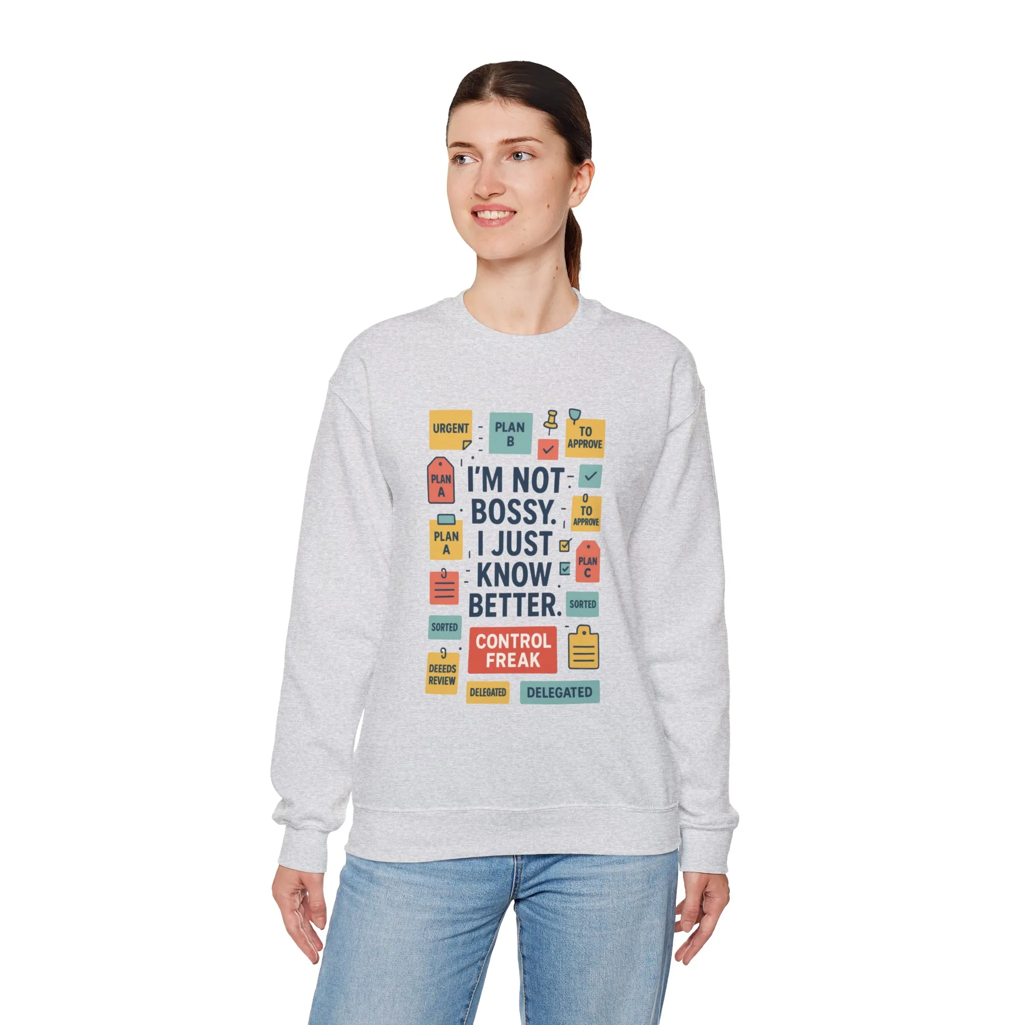 Funny Womens Control Freak Sweatshirt, Bold Sarcastic Quote Pullover, Ideal Gift for Bossy Friends, Funny Womens Sweatshirt - Image 9