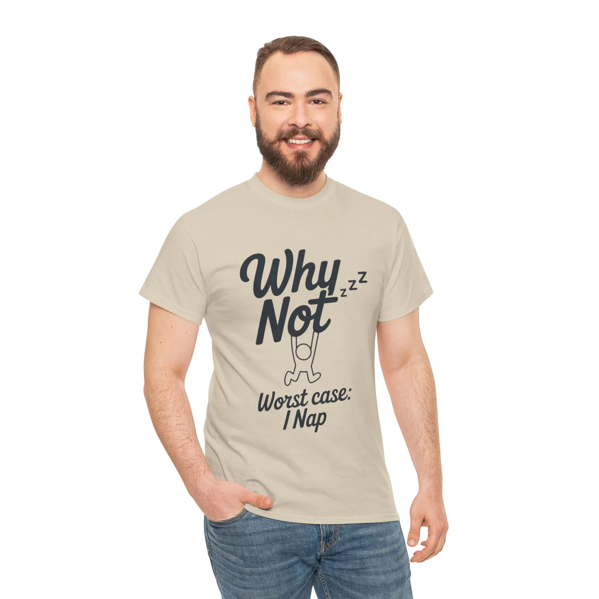 Why Not Quote T-Shirt, Bold Motivational Unisex Heavy Cotton Tee, Casual Statement Shirt, Minimalist Typography Gift Idea,Motivational Quote - Image 6
