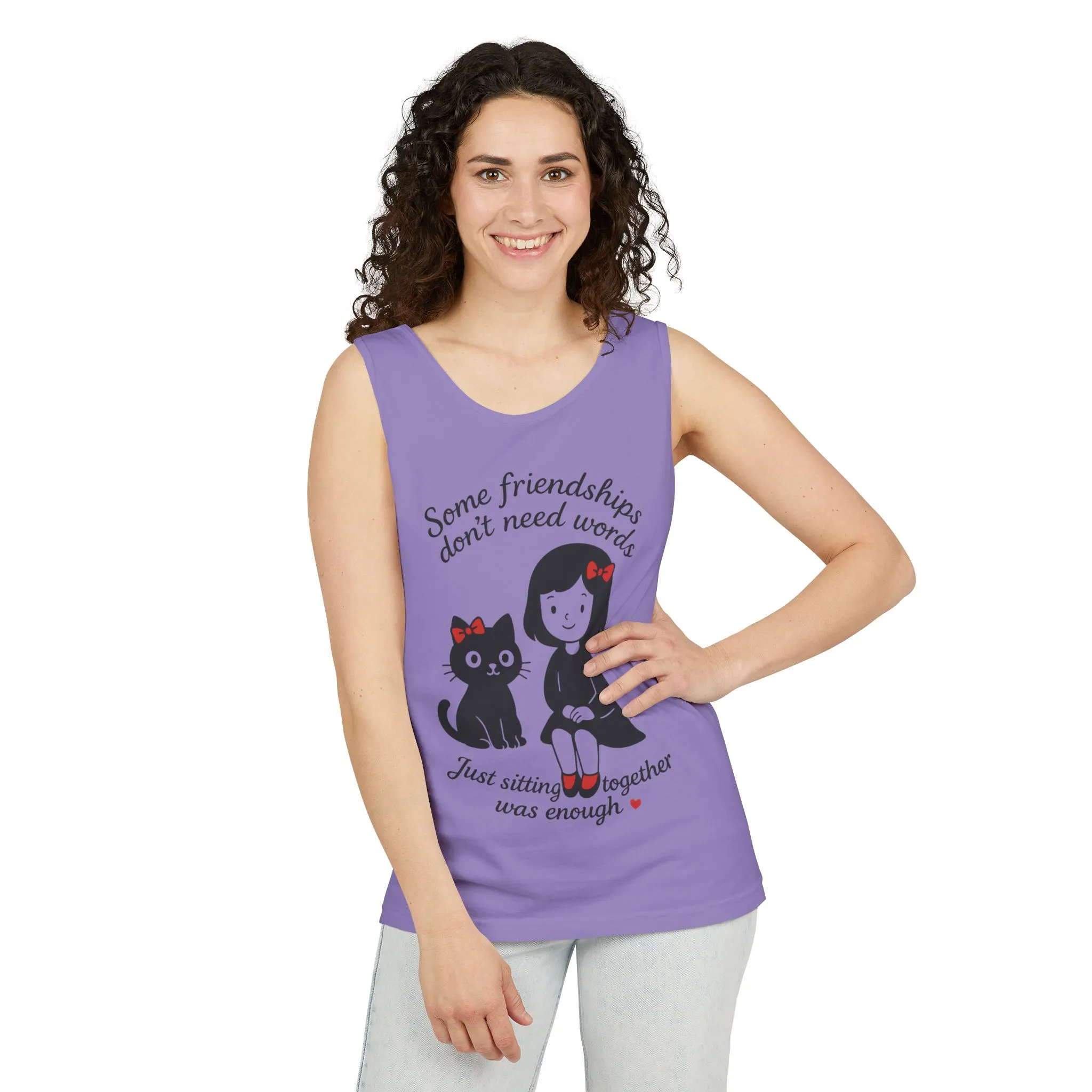 Friendship Tank Top, Cute Cat Lovers Gift, Womens Summer Apparel, Perfect for Casual Outings, Friendship Day, Cat Mom Tees - Image 24