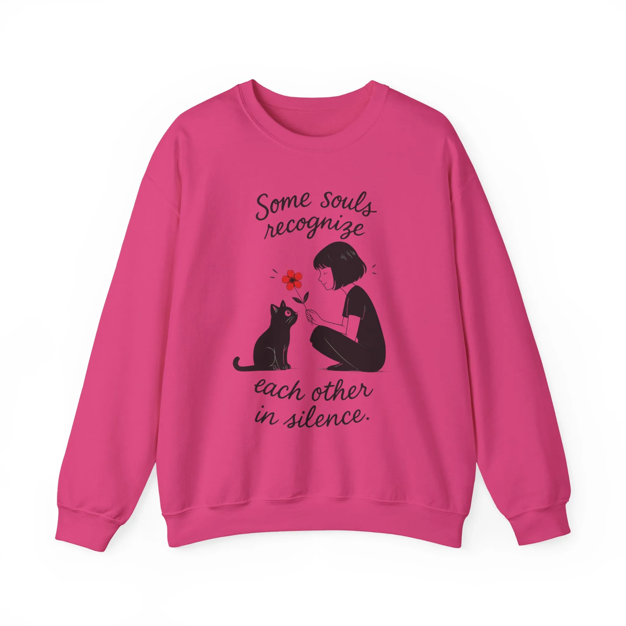 Soulful Cat and Human Crewneck Sweatshirt, Cozy Gift for Cat Lovers, Womens Sweatshirt, Animal Lover Apparel, Thoughtful Gift Idea - Image 28