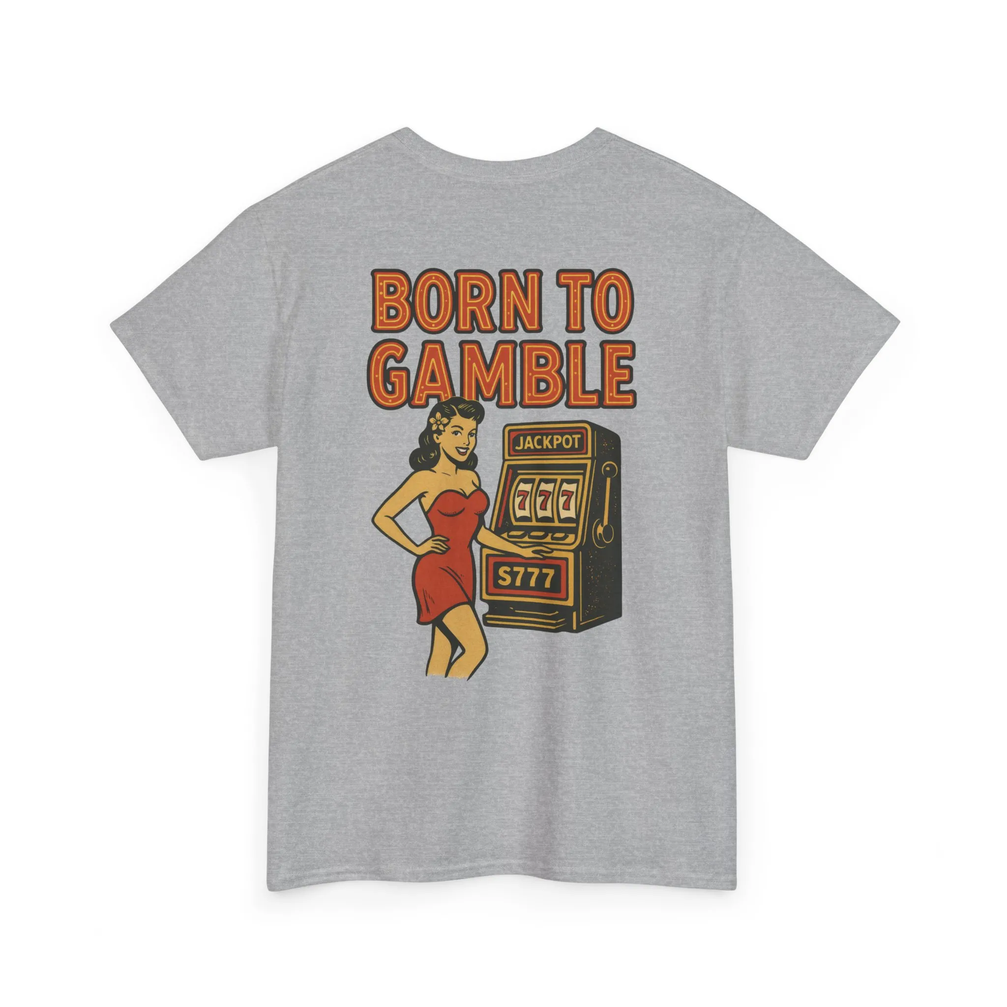 Lucky Hand Unisex Heavy Cotton Tee, Casino T-Shirt, Gambler Gift, Gambling Humor Tee, Playful Gaming Apparel, Lucky Shirt, Slot Machine Tee - Image 10