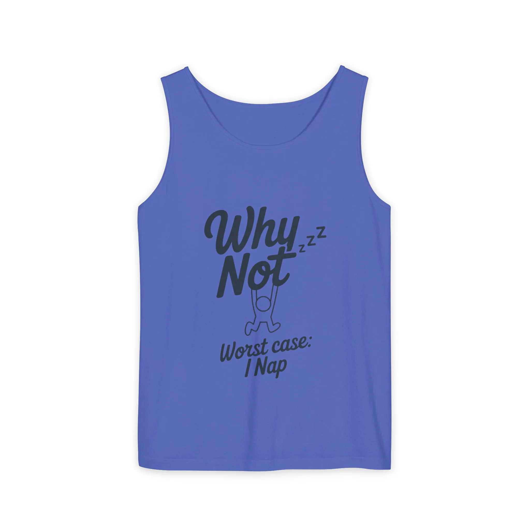Comfy Mens Tank Top - Why Not? | Perfect for Relaxing, Gift for Nappers, Summer Wear, Vacation Apparel, Hilarious Lounge Top - Image 29