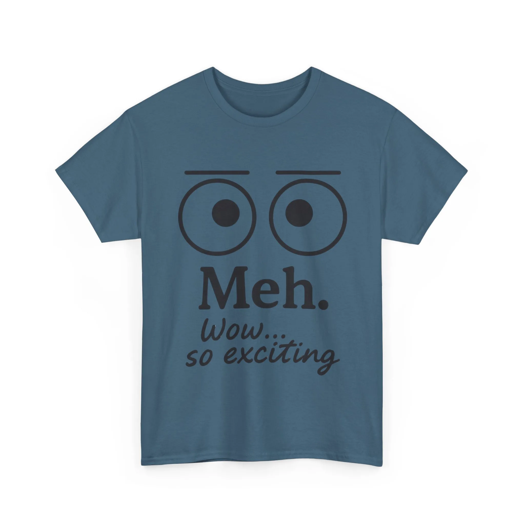 Funny Unisex Heavy Cotton Tee - 'Meh' Graphic Shirt, Casual Wear, Gift for Friends, Humor Tee, Everyday Outfit - Image 17
