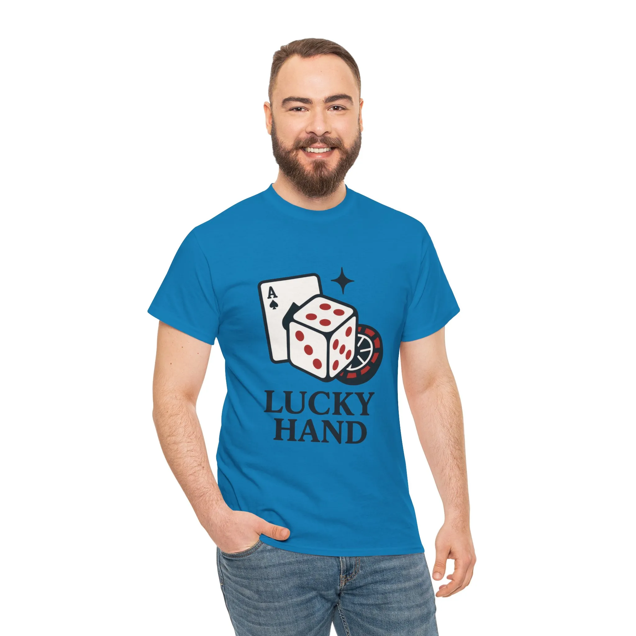 Lucky Hand Unisex Heavy Cotton Tee, Gambling Shirt, Casino Wear, Good Luck Gift, Poker T-Shirt, Casual Vintage Style - Image 37
