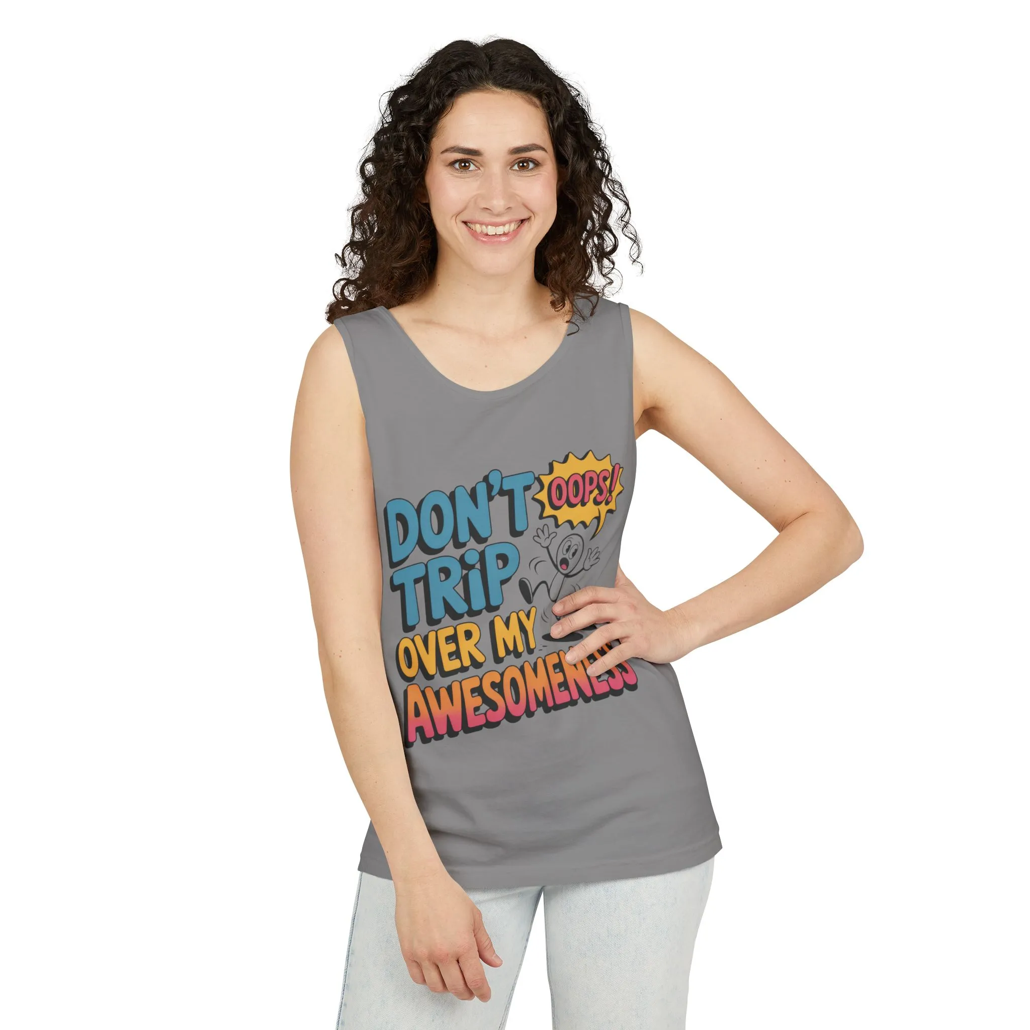 Funny Graphic Tank Top, Don't Trip Over My Awesomeness Tank, Womens Cotton Tank for Casual Wear, Gift for Friends, Birthday Gift, Humor Tee - Image 36