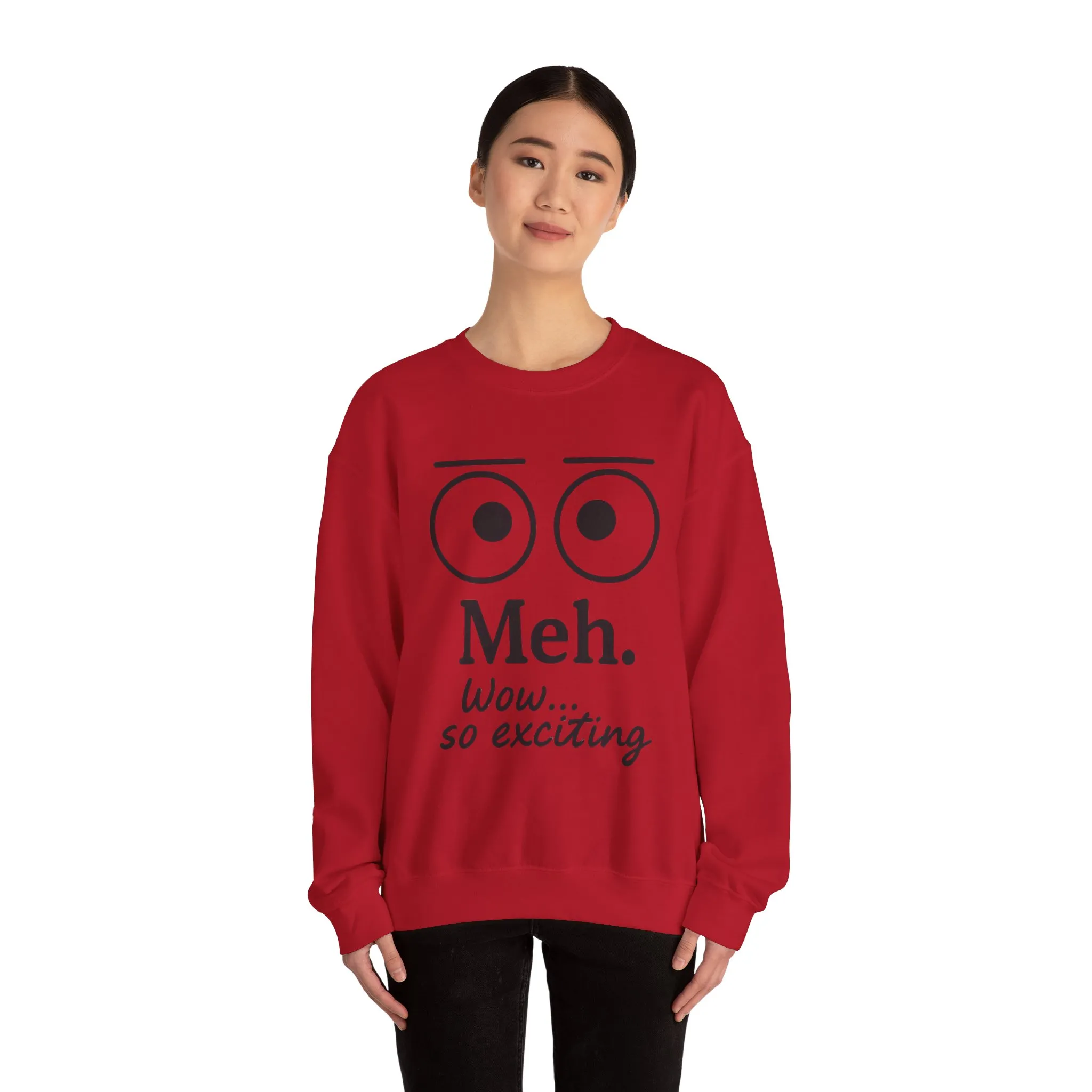 Meh Sweatshirt, Womens Funny Crewneck, Casual Gift for Friends, Comfy Everyday Wear, Sarcastic Apparel, Relaxed Style Clothing - Image 32