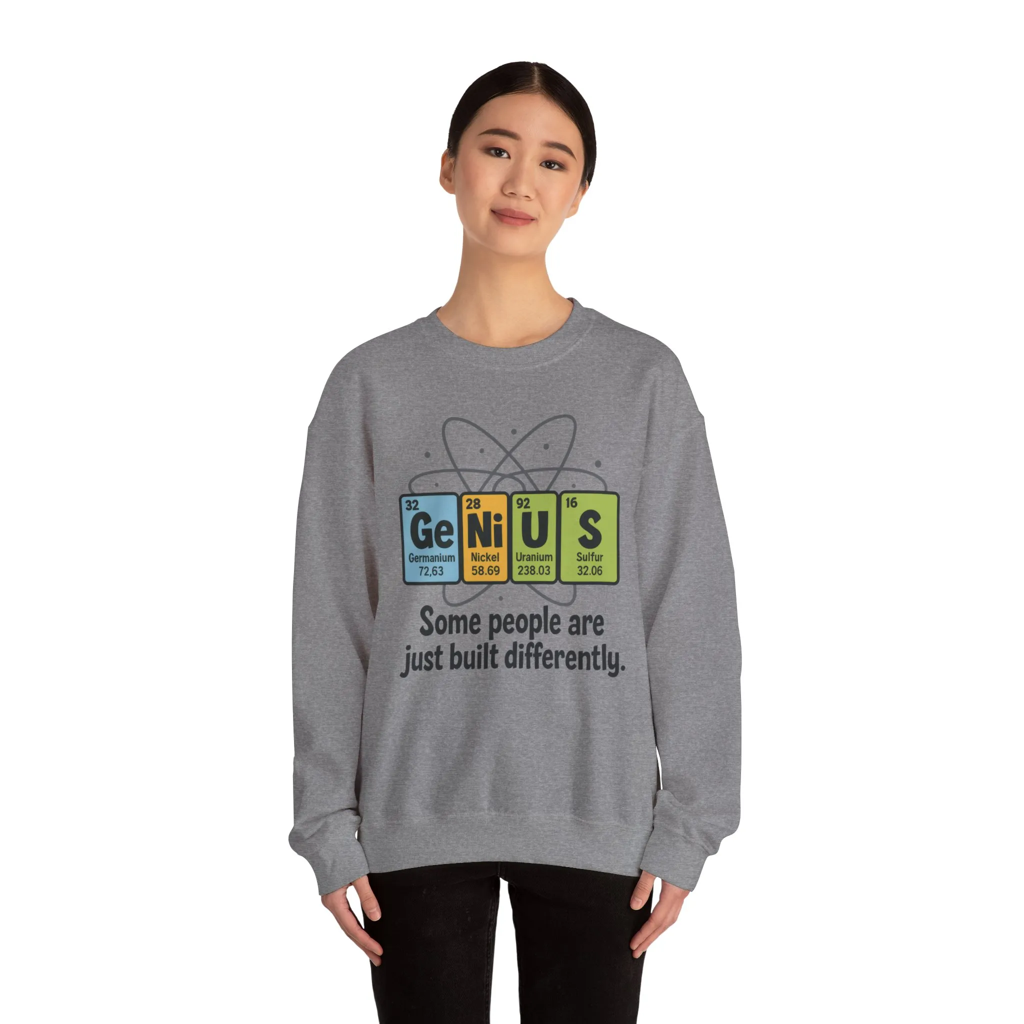 Funny Womens Science Sweatshirt, Genius Periodic Table Pullover, Nerdy Chemistry Gift for Her, Funny Gift for Nerds, Science Geek Apparel - Image 11