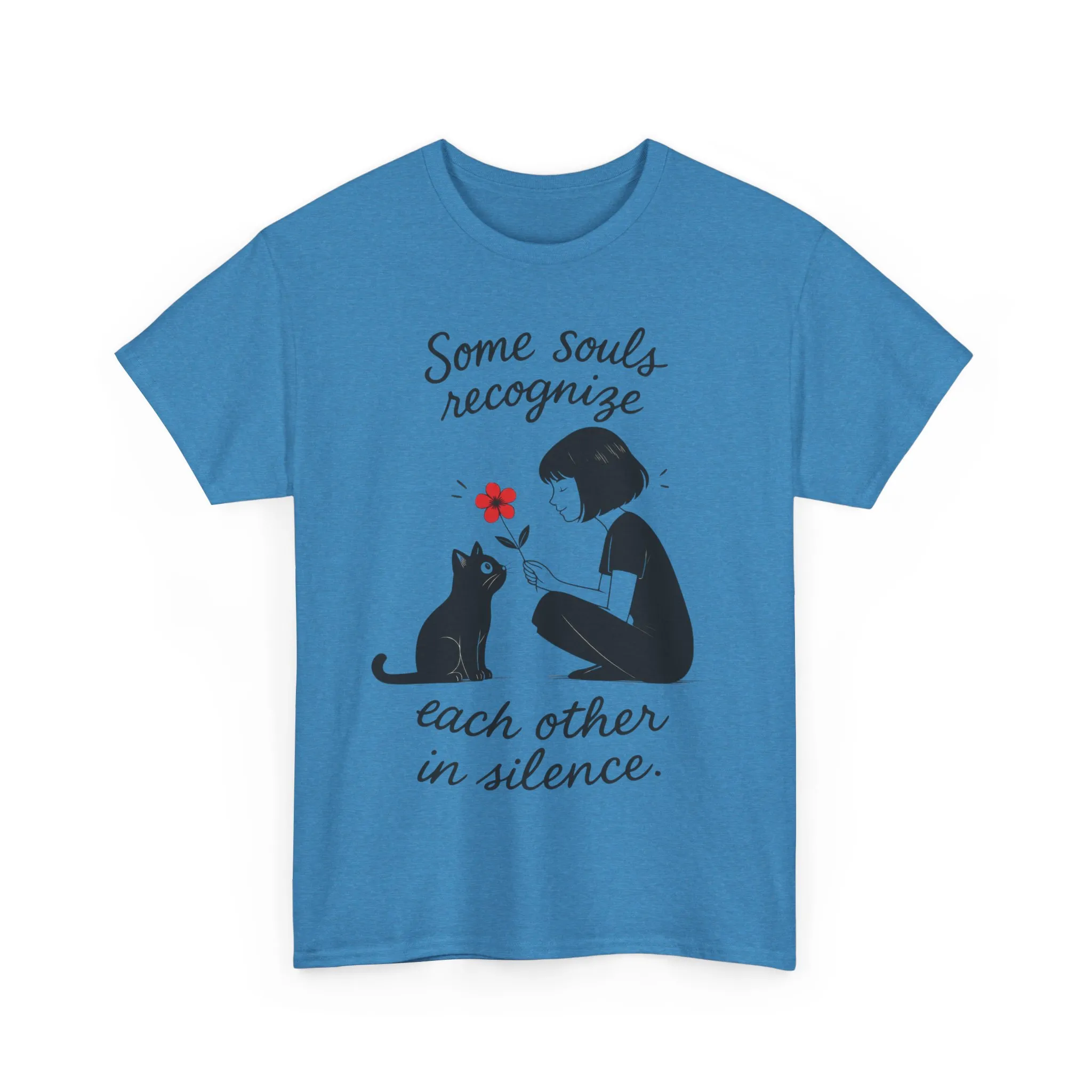 Cat Lover's Heavy Cotton Tee, Cute Cat Shirt, Pet Owner Gift, Animal Lover Apparel, Birthday Gift for Her, Women's Cotton T-Shirt, Cat Lover - Image 19