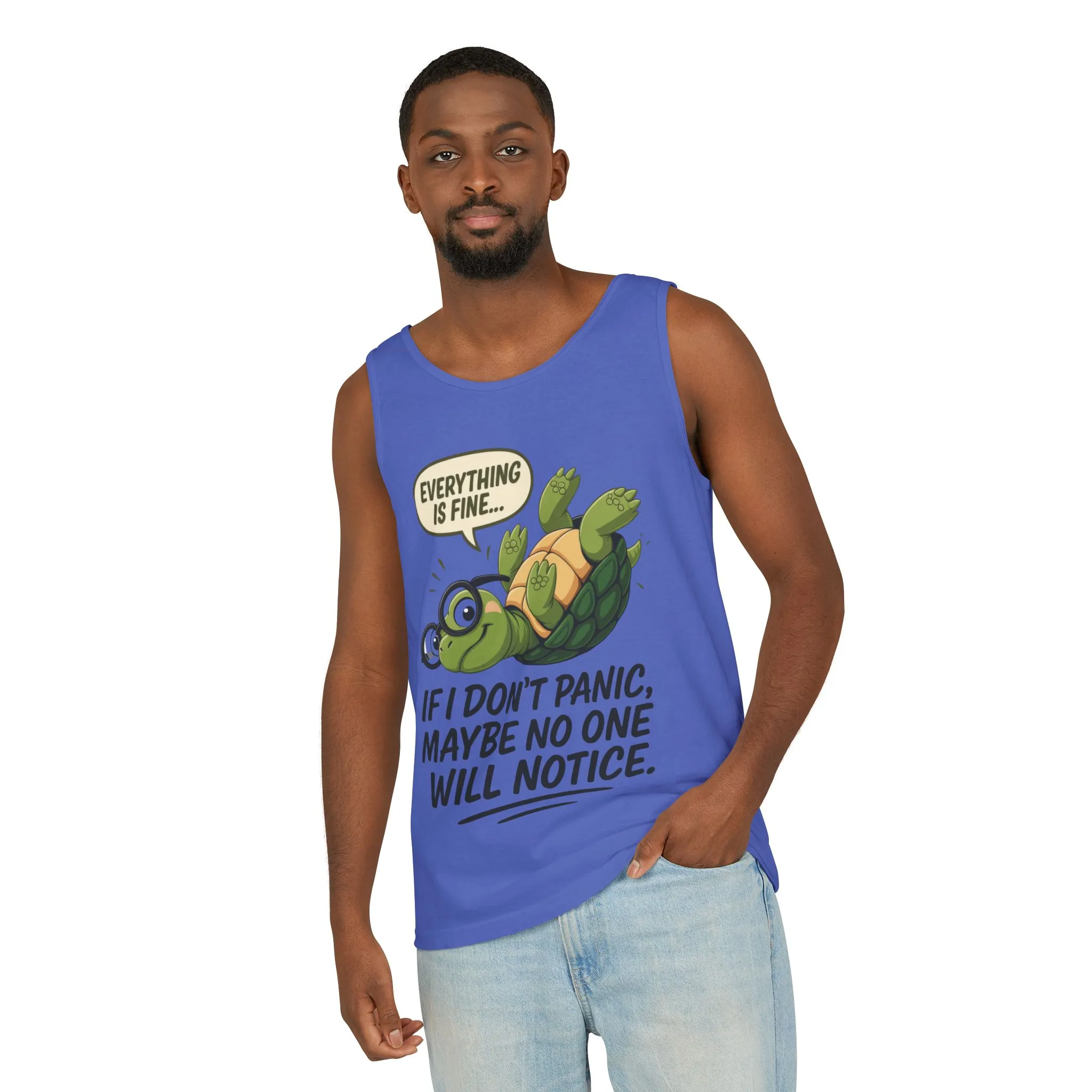 Mens Funny Turtle Graphic Tank Top, Summer Apparel, Gift for Animal Lovers, Beach Day Essentials, Mens Casual Wear, Relaxed Vibes - Image 28