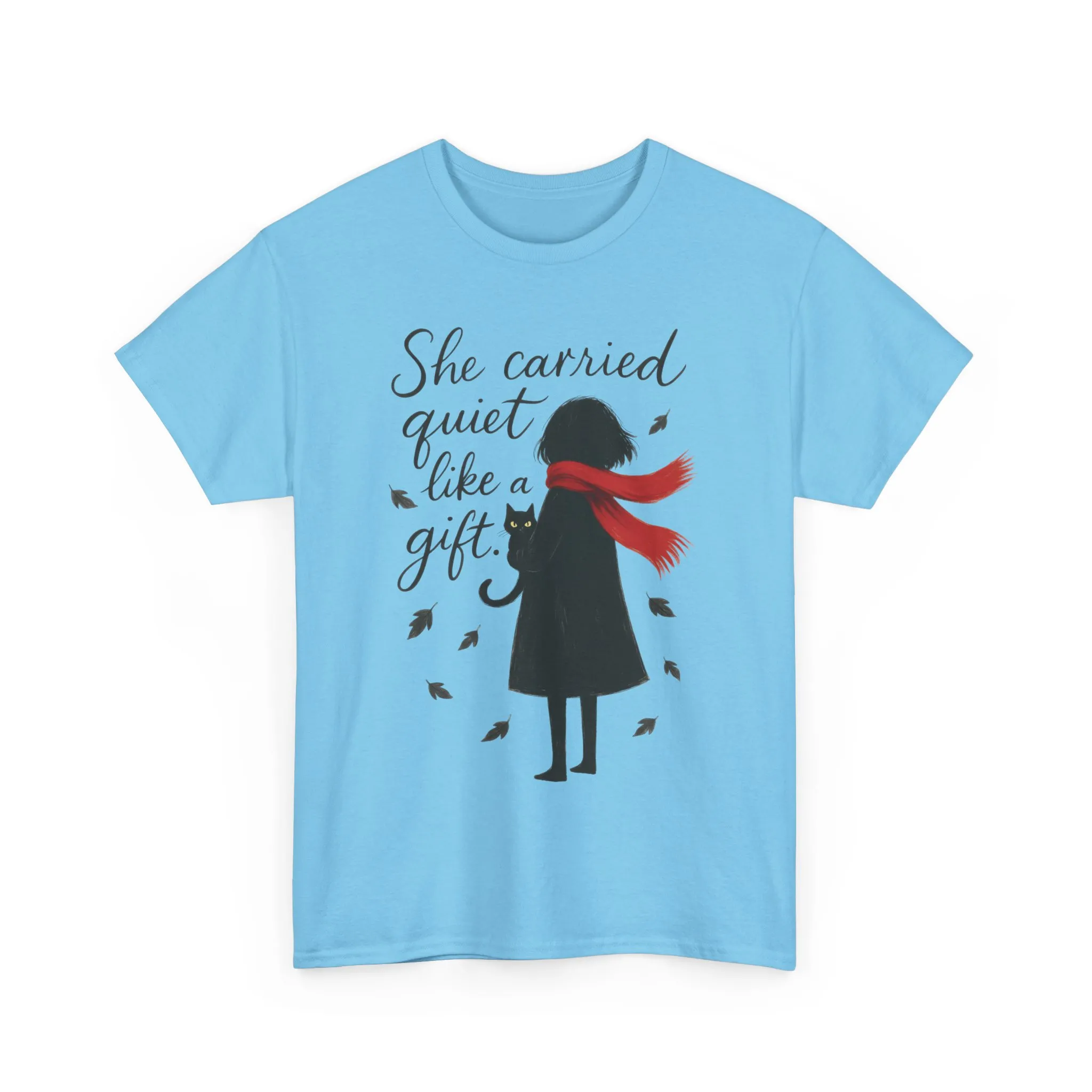 Cat Lover Womens T-Shirt, Whimsical Hand-Drawn Illustration Tee, Artistic Minimalist Gift for and Introverts, Cute Animal Apparel - Image 13