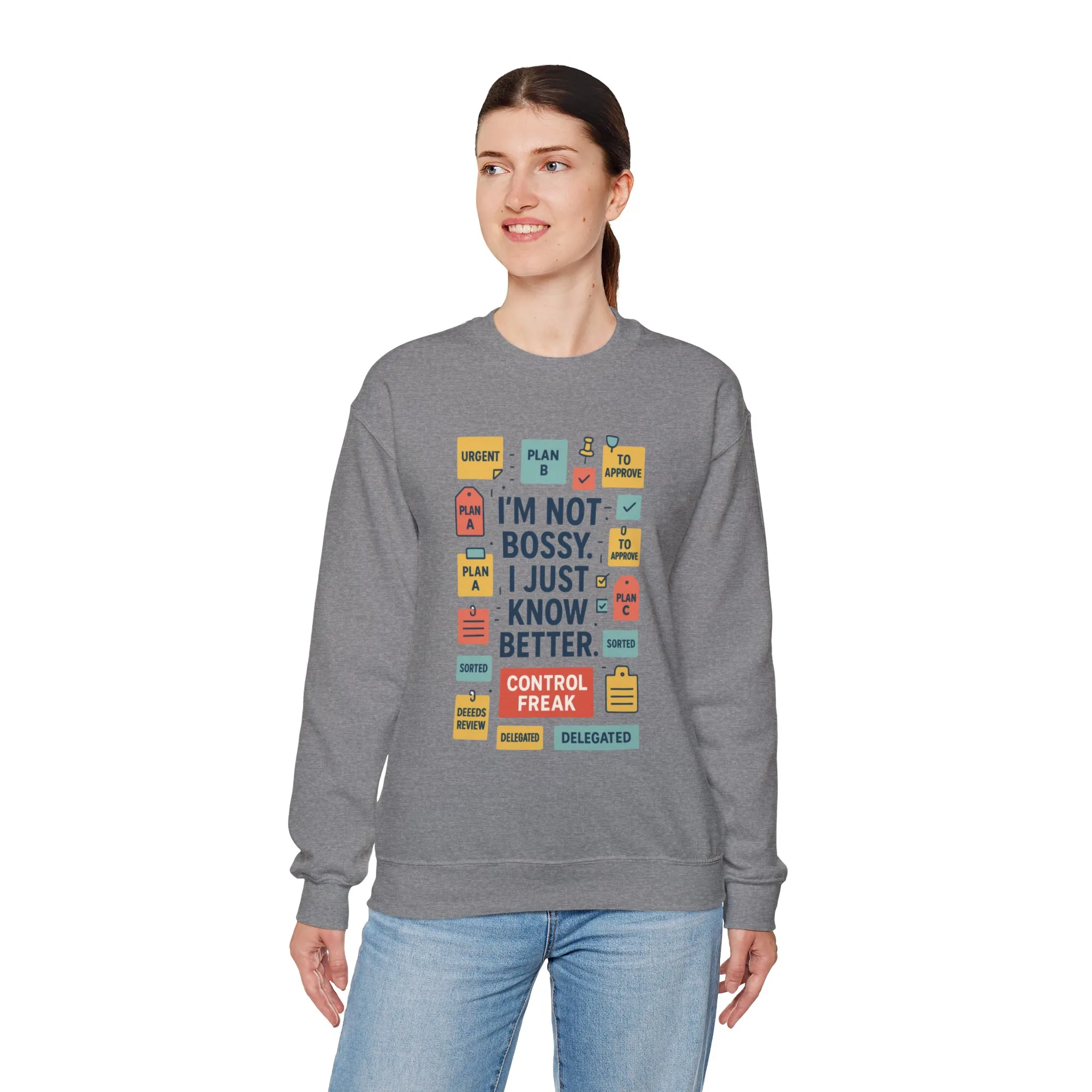 Funny Womens Control Freak Sweatshirt, Bold Sarcastic Quote Pullover, Ideal Gift for Bossy Friends, Funny Womens Sweatshirt - Image 15