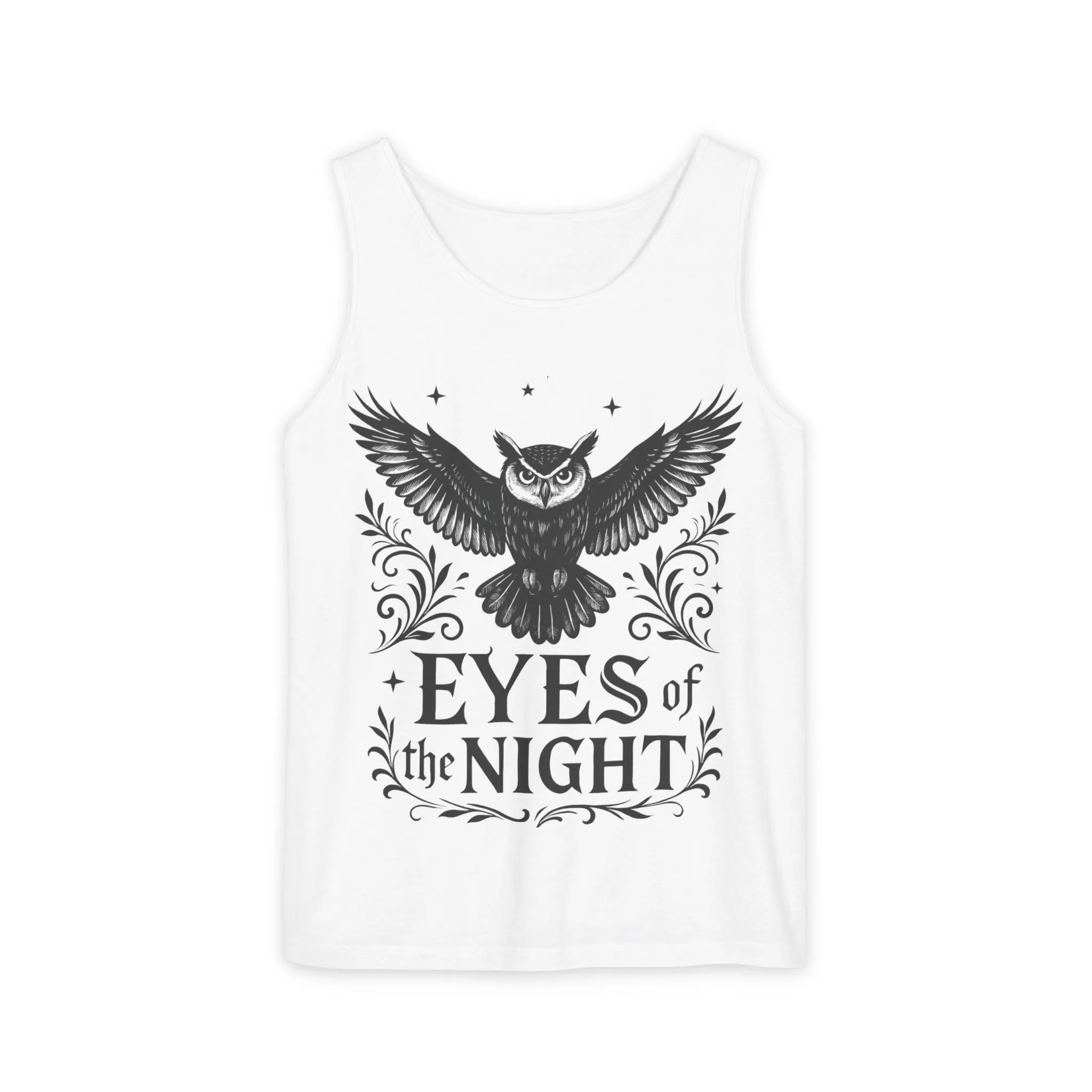 Eyes of the Night Owl Tank Top, Mens Summer Wear, Boho Aesthetic, Festival Outfit, Nature Lover Gift, Halloween Apparel - Image 5
