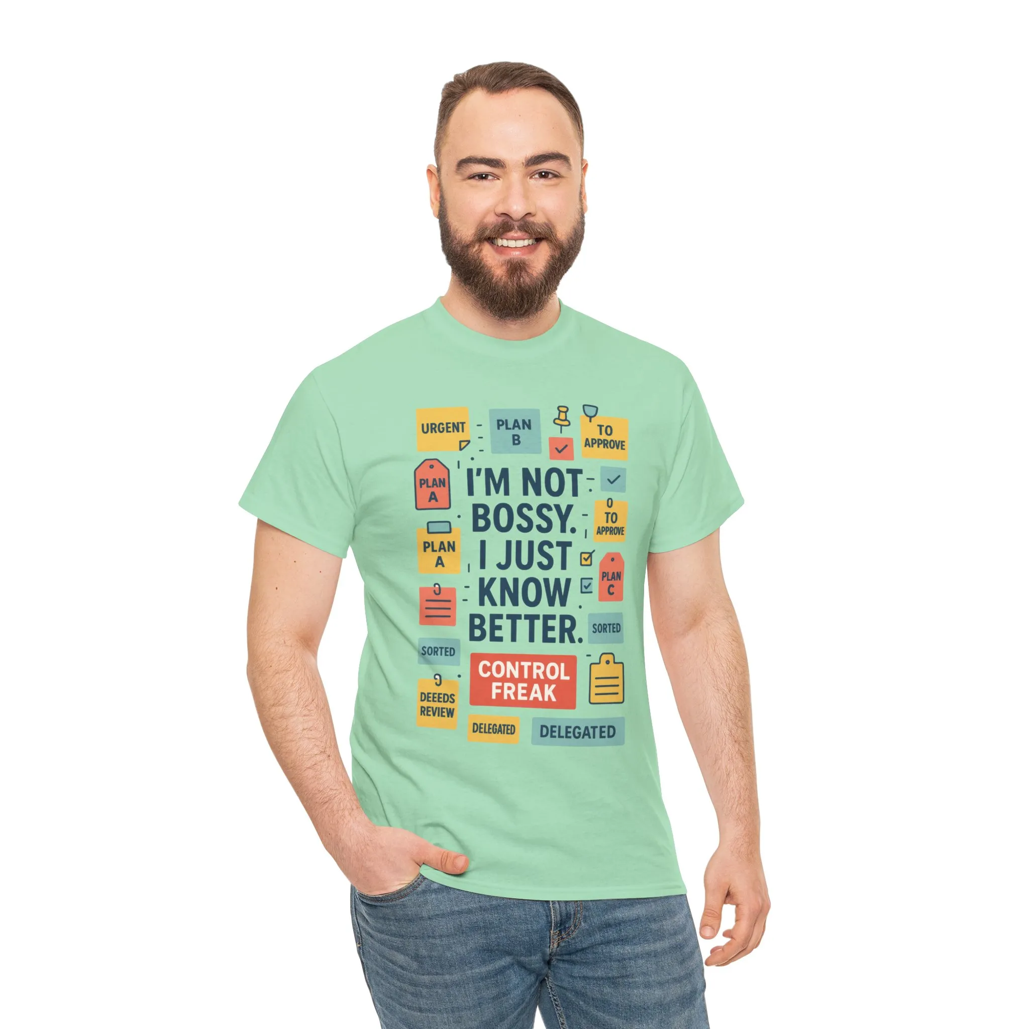 Funny Men's Control Freak T-Shirt, Perfect for Bossy Friends, Gift for Leaders, Fun Office Humor, Sarcastic Productivity Tee for Him - Image 29
