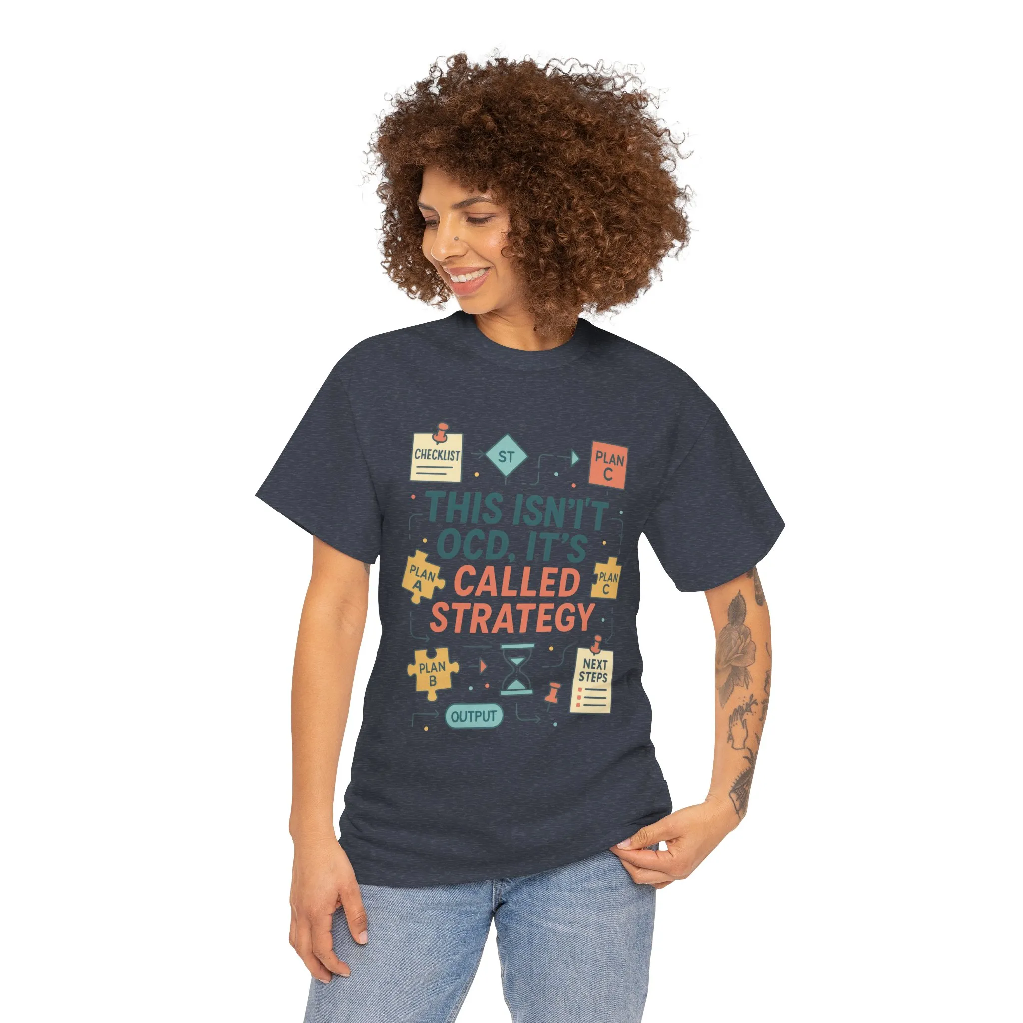 Funny Womens Strategy T-Shirt, This Isnt OCD Its Called Strategy, Planner Girl Gift Tee, Gift for Strategists, Office Humor Top - Image 32