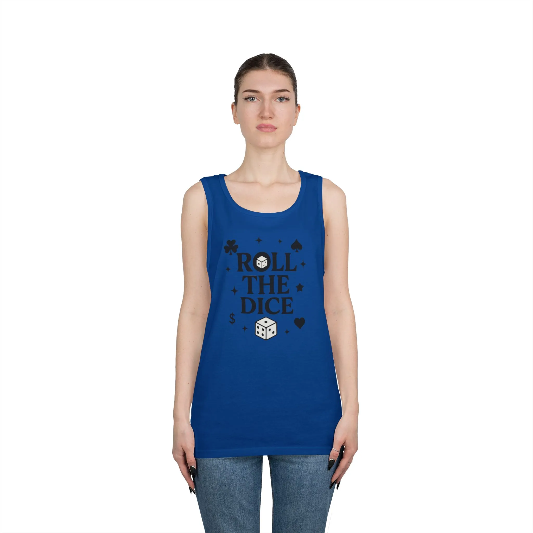 Playful Dice Tank Top, Mens Heavy Cotton Gaming Apparel, Casual Wear, Party Outfit, GYM Lover Gift, Summer Essential - Image 14