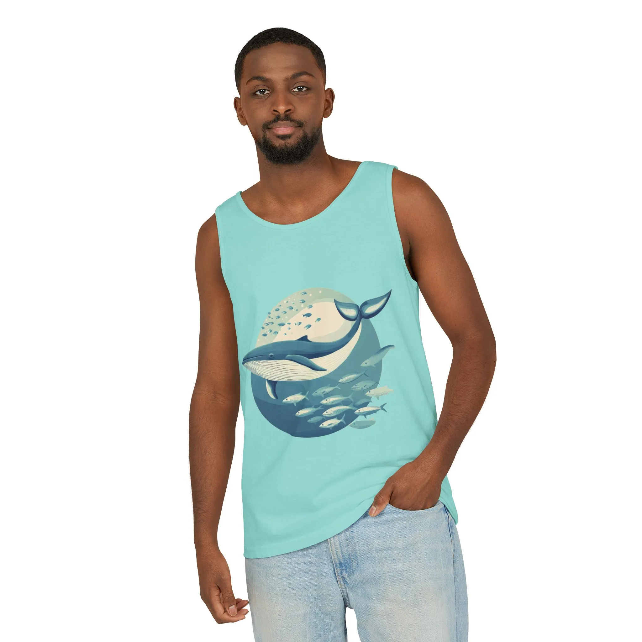 Ocean-Inspired Unisex Tank Top, Whale Design Shirt, Summer Casual Wear, Beach Vibes Gift, Eco-Friendly Fashion - Image 12