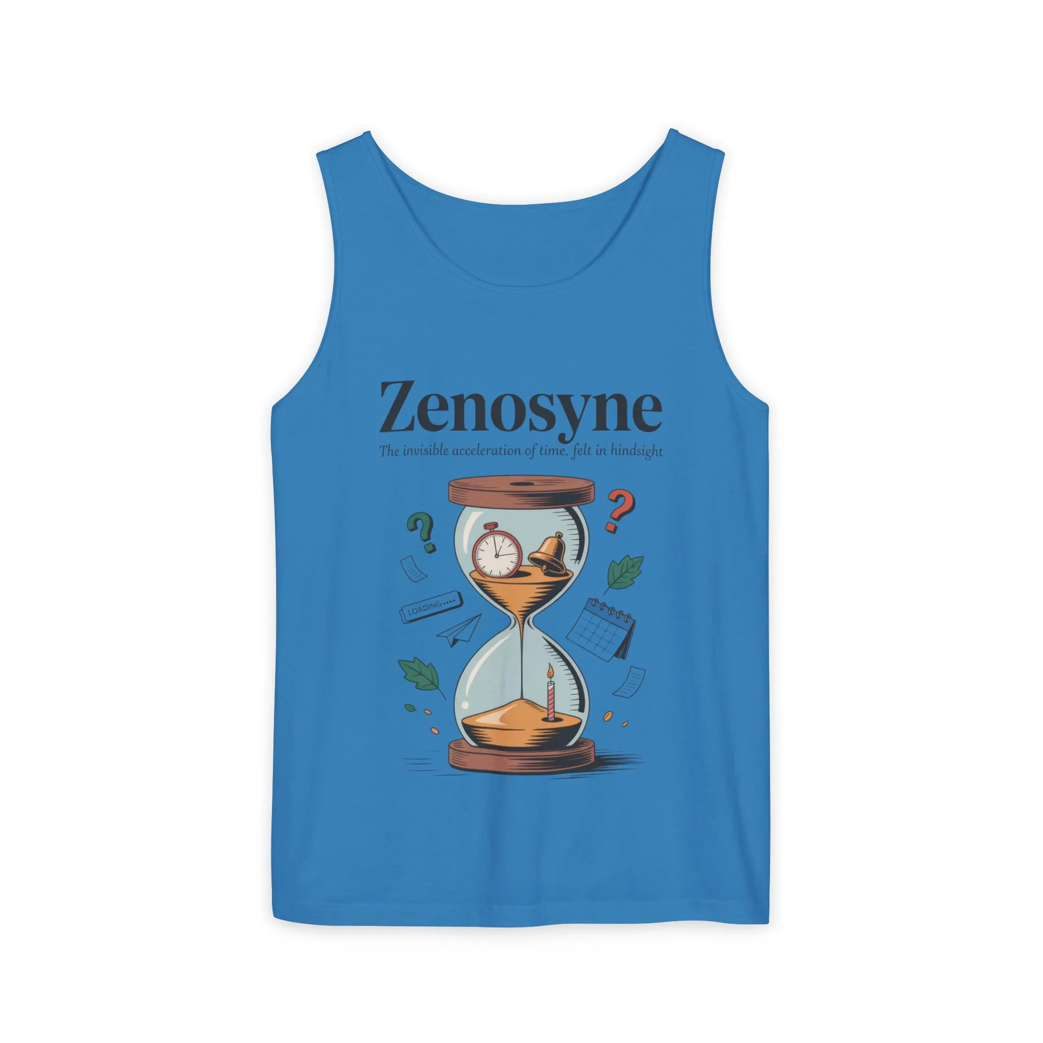 Zenosyne Tank Top, Unisex Garment-Dyed Tee, Time Awareness Gift, Casual Summer Wear, Philosophy Shirt, Unique Everyday Apparel - Image 13