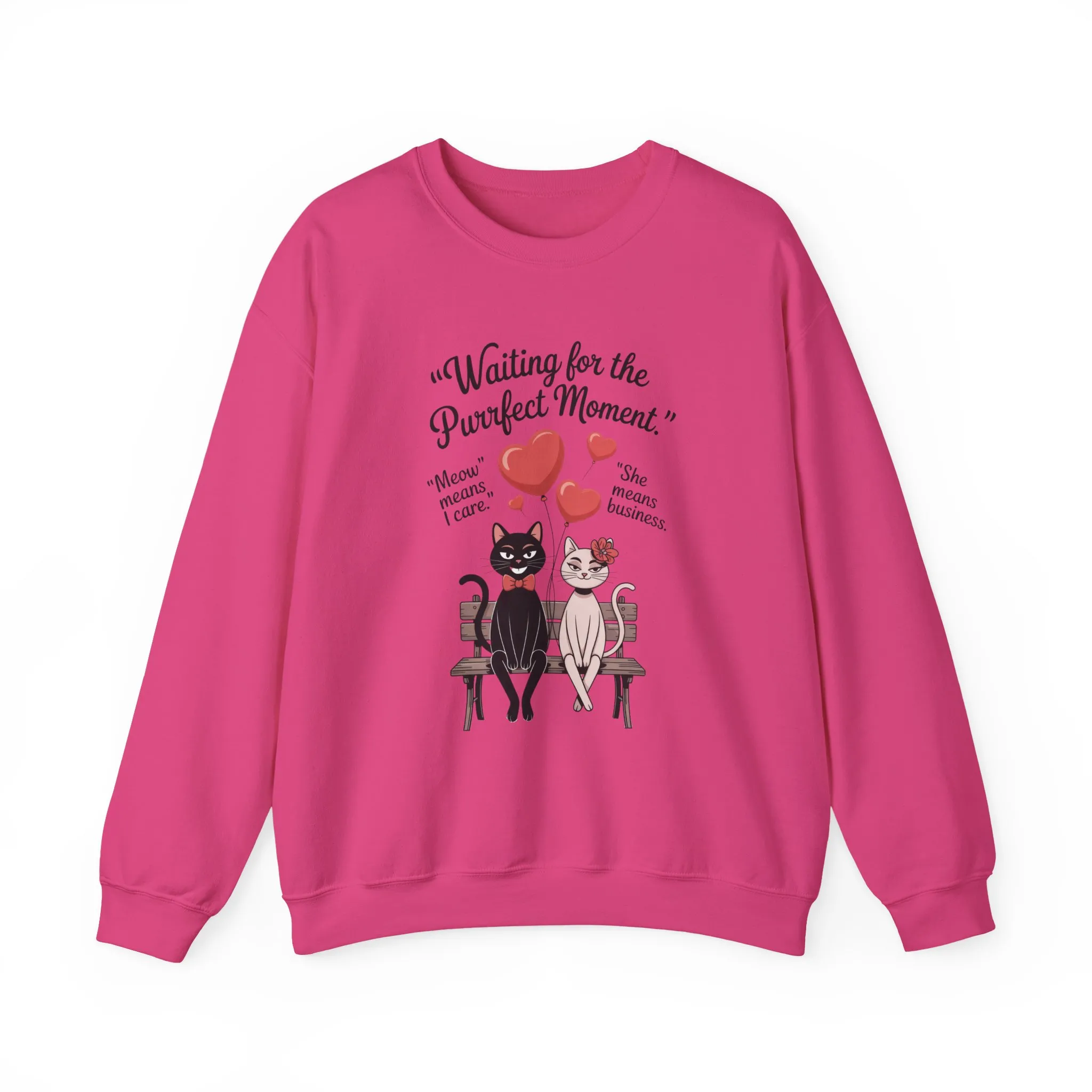 Cute Cat Lovers Womens Sweatshirt, Cozy Gift for Pet Owners, Perfect for Valentine's Day, Animal Lover Apparel, Relaxed Love Sweatshirt - Image 28