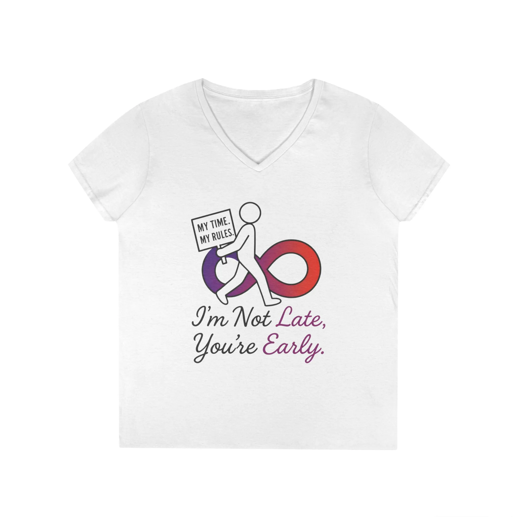 My Time My Rules Women's V-Neck T-Shirt, Funny T-Shirt, Casual Wear, women empowerment tee, confident woman shirt, self love t shirt - Image 4
