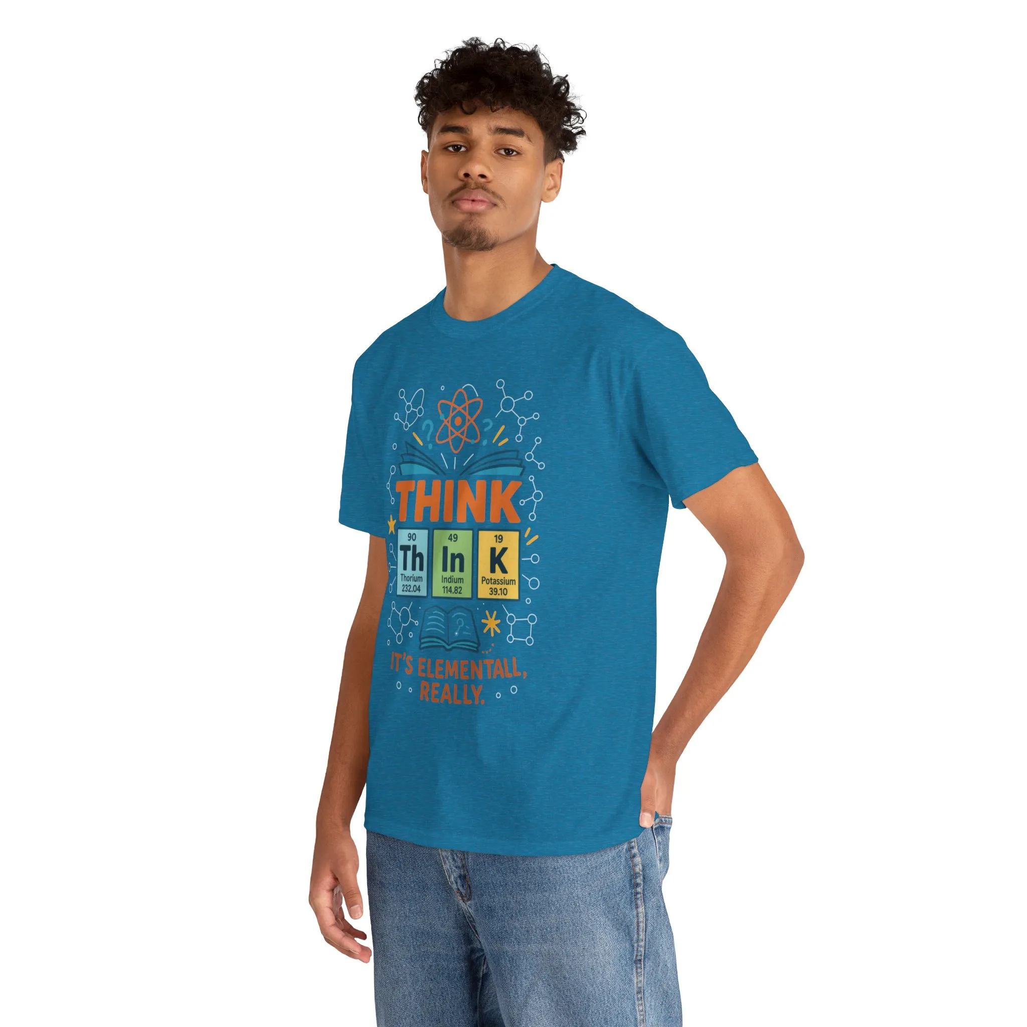 Funny Mens Science T-Shirt, THINK Element Periodic Table Shirt, Smart Geek Nerd Tee for Him, Ideal for Science Lovers, Geeky Apparel - Image 30