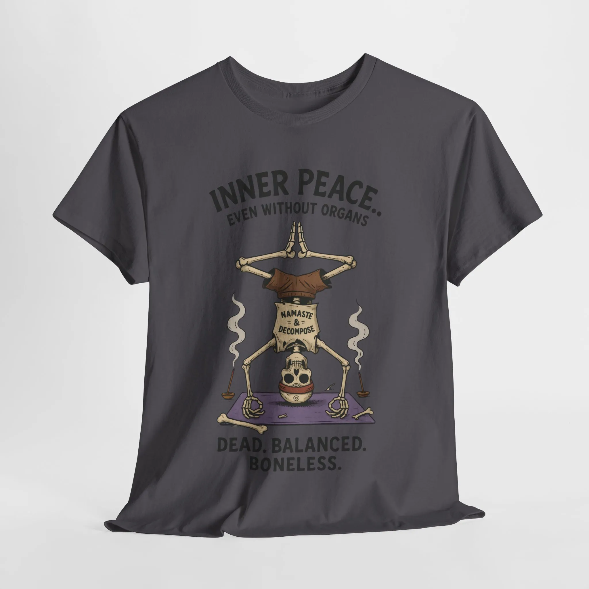 Inner Peace Skeleton Yoga Unisex Tee, Dark Humor Meditation Shirt, Gift for Mindfulness Lovers, Yoga Shirt, Peaceful Vibes - Image 17